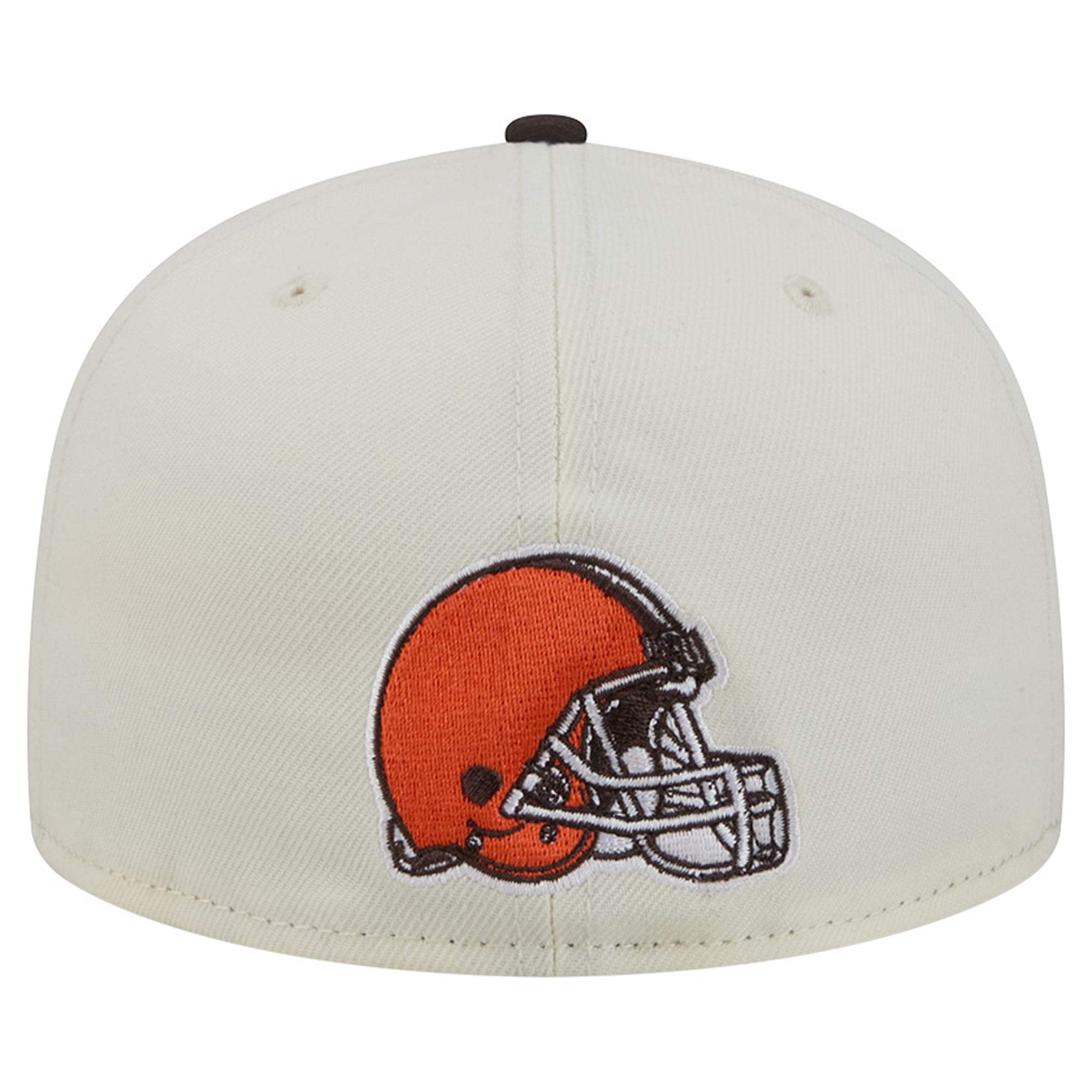 Casquette ajustée New Era Deceptor 59FIFTY pour homme, couleur crème/marron, Cleveland Browns