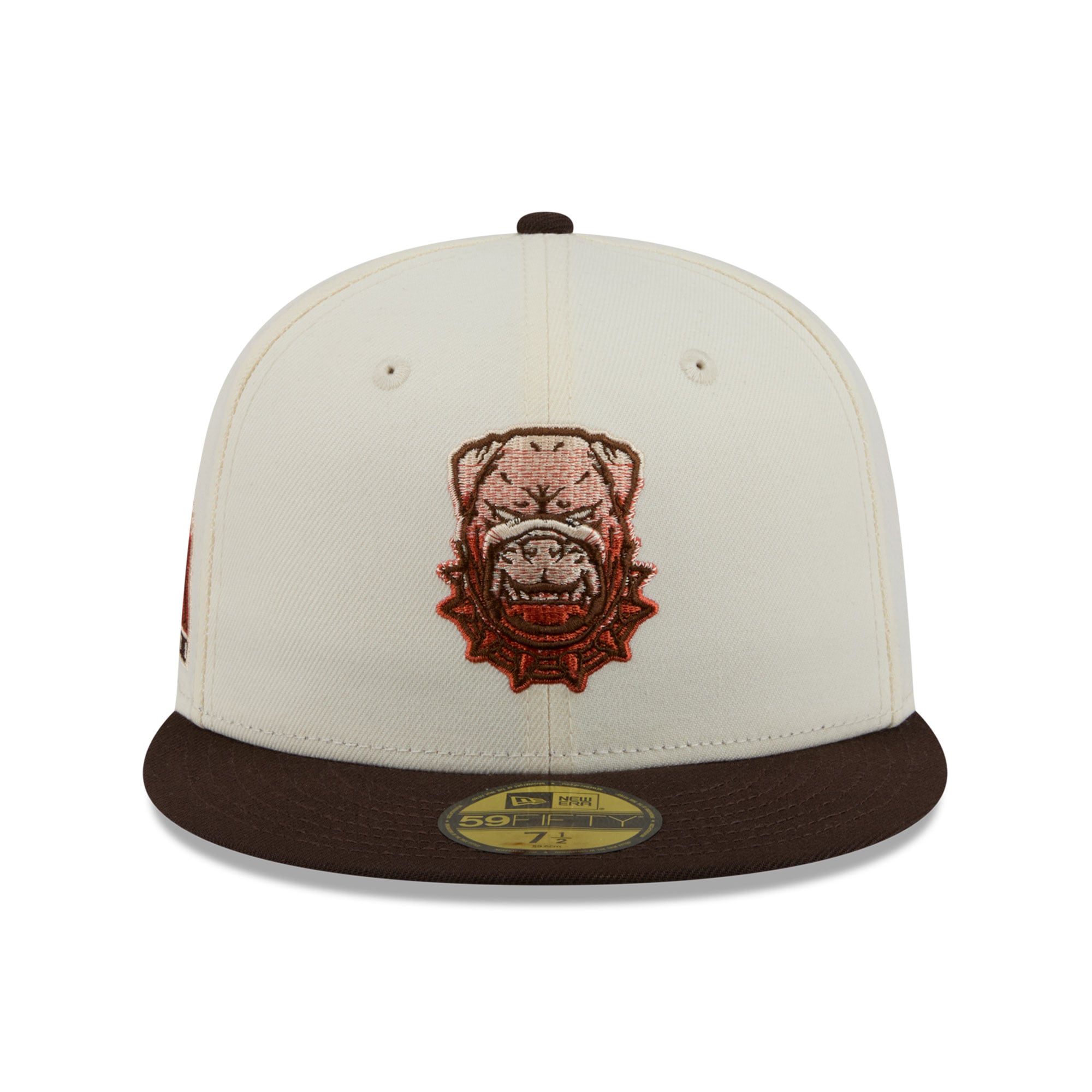 Men's New Era Cream/Brown Cleveland Browns Pumpkin Spice 59FIFTY Fitted Hat