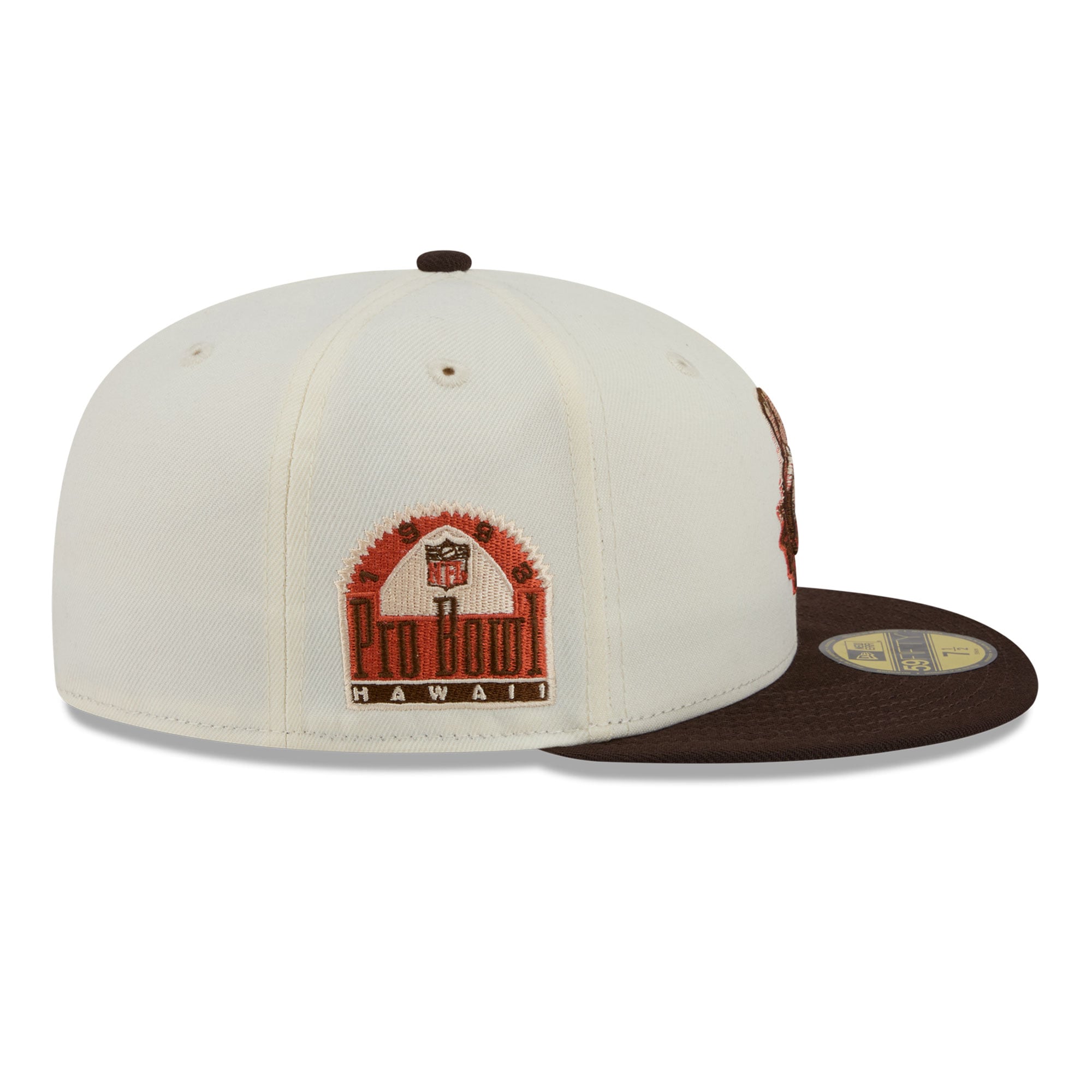Men's New Era Cream/Brown Cleveland Browns Pumpkin Spice 59FIFTY Fitted Hat