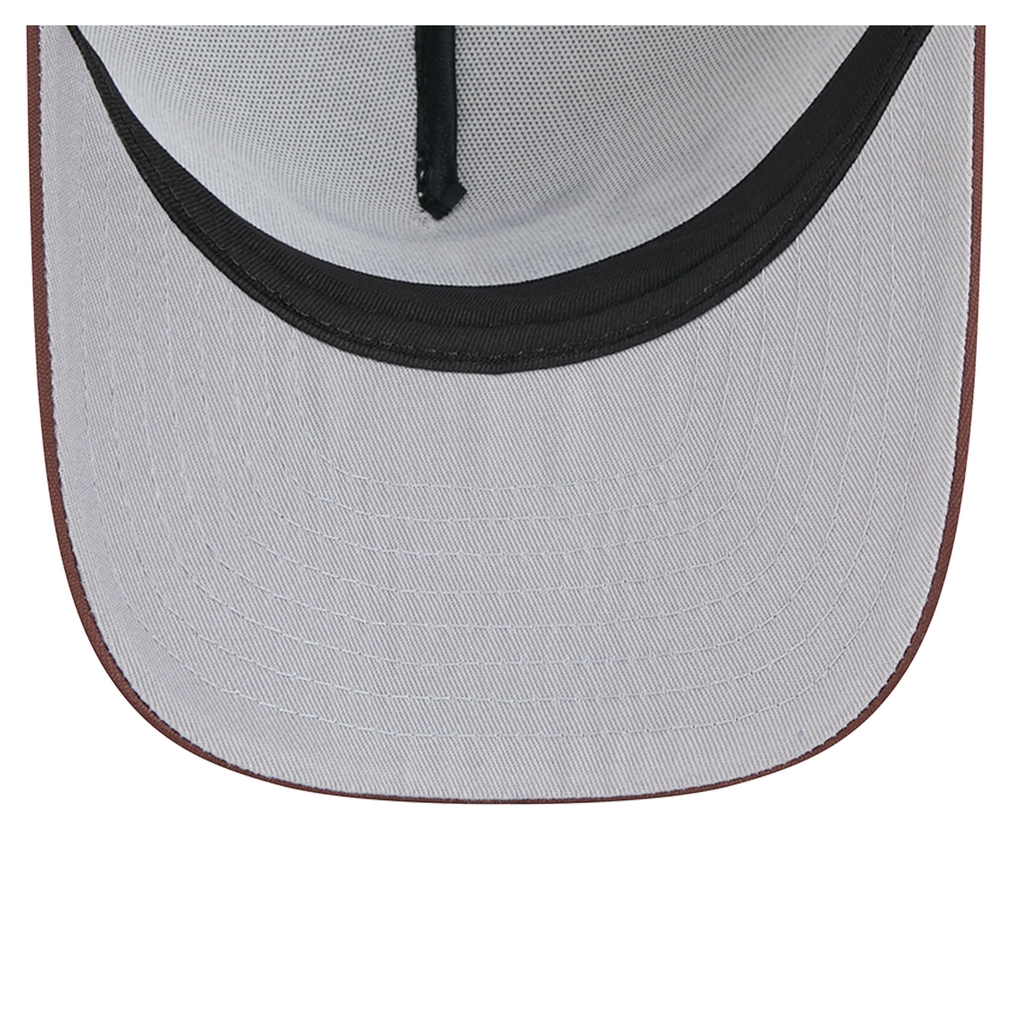 Men's New Era White/Brown Cleveland Browns Foam A-Frame 9FIFTY Snapback Trucker Hat