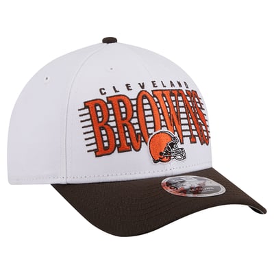 Cleveland Browns New Era Loyal 9FORTY M-Crown Adjustable Hat - White/Brown