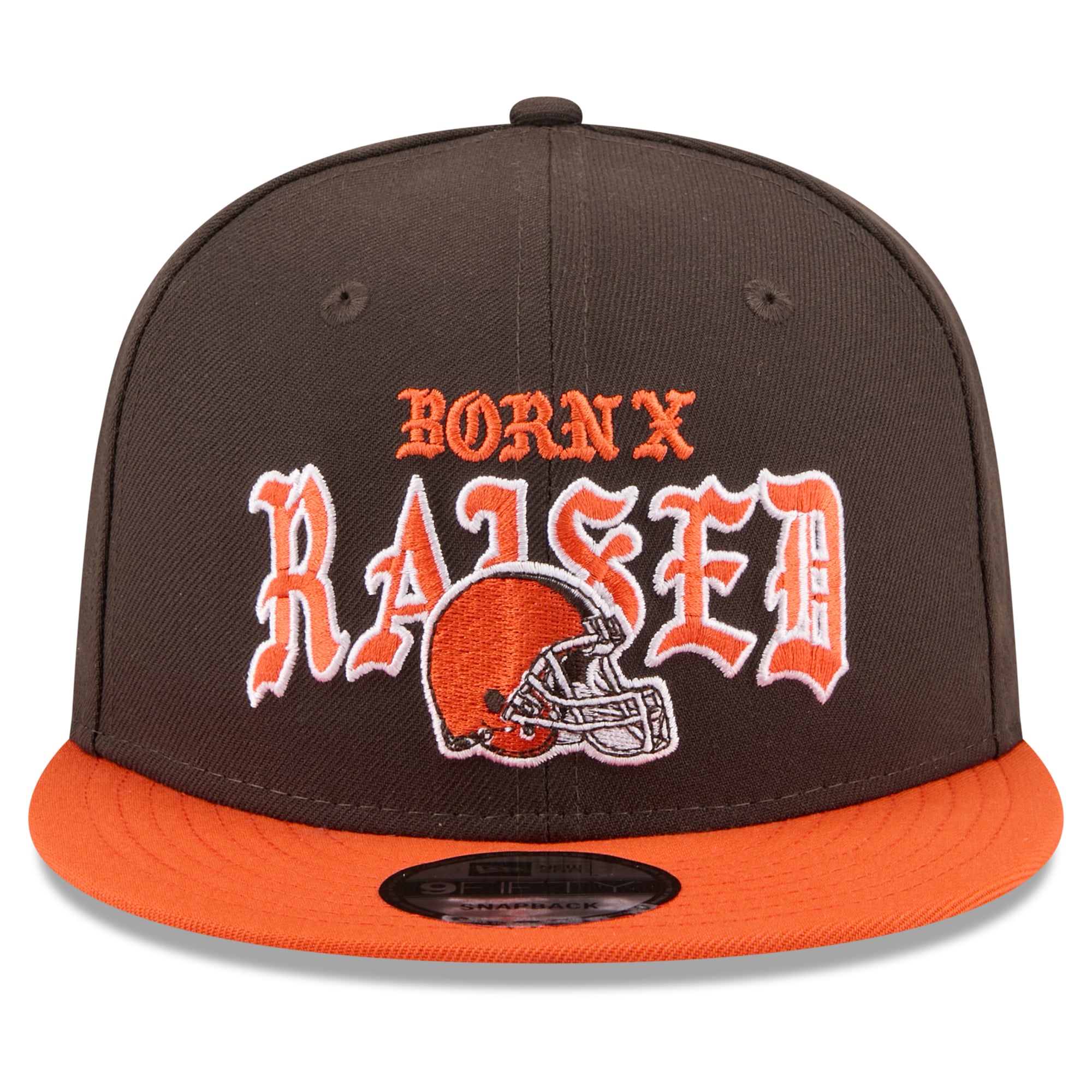 Casquette snapback New Era x Born x Raised Cleveland Browns marron/orange 9FIFTY pour homme
