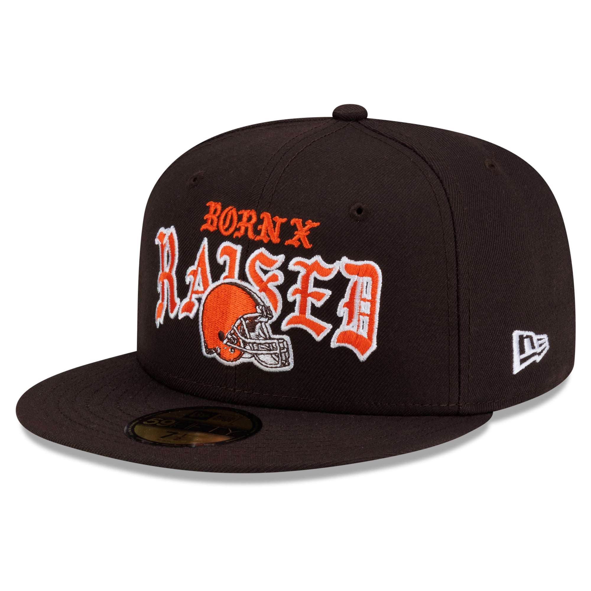 Casquette ajustée New Era x Born Raised Cleveland Browns 59FIFTY pour homme, marron foncé