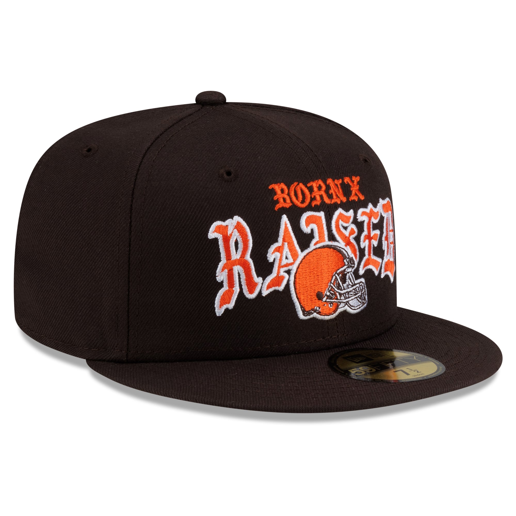 Casquette ajustée New Era x Born Raised Cleveland Browns 59FIFTY pour homme, marron foncé