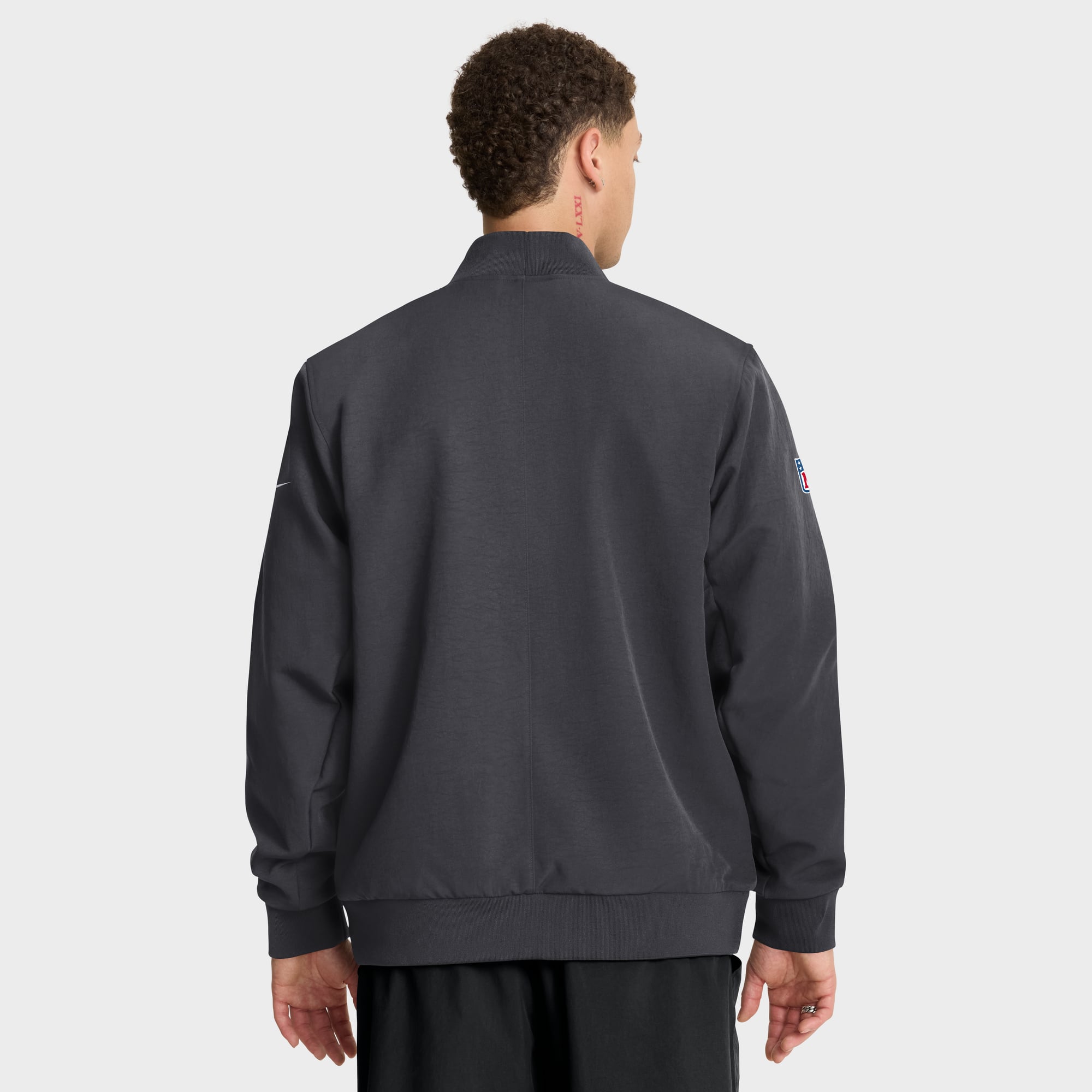 Men's Nike Anthracite Cleveland Browns Sideline Powerful Blocking Full-Zip Dri-FIT Bomber Jacket