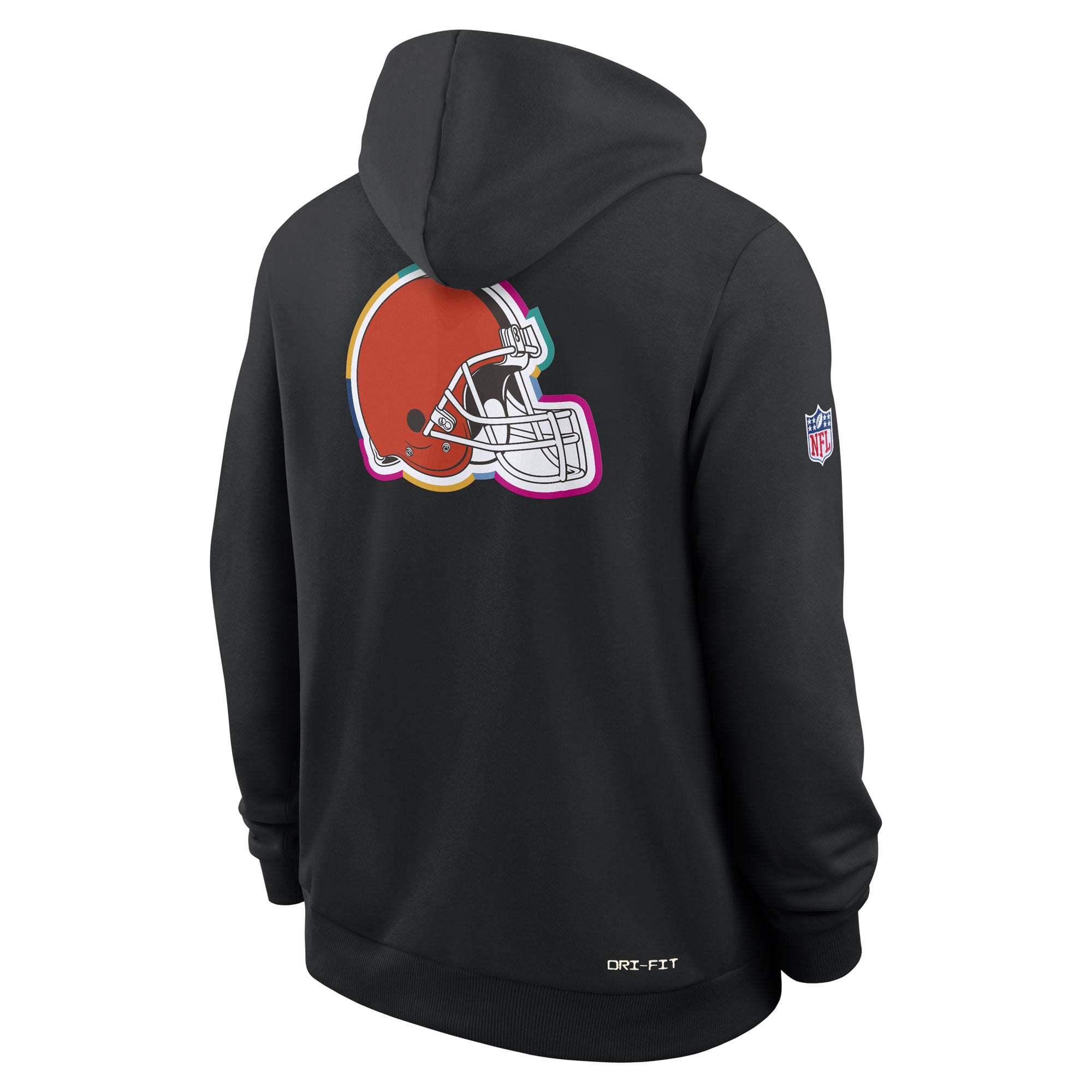 Men's Nike Black Cleveland Browns 2025 NFL Crucial Catch Sideline Standard Issue Dri-FIT Hoodie