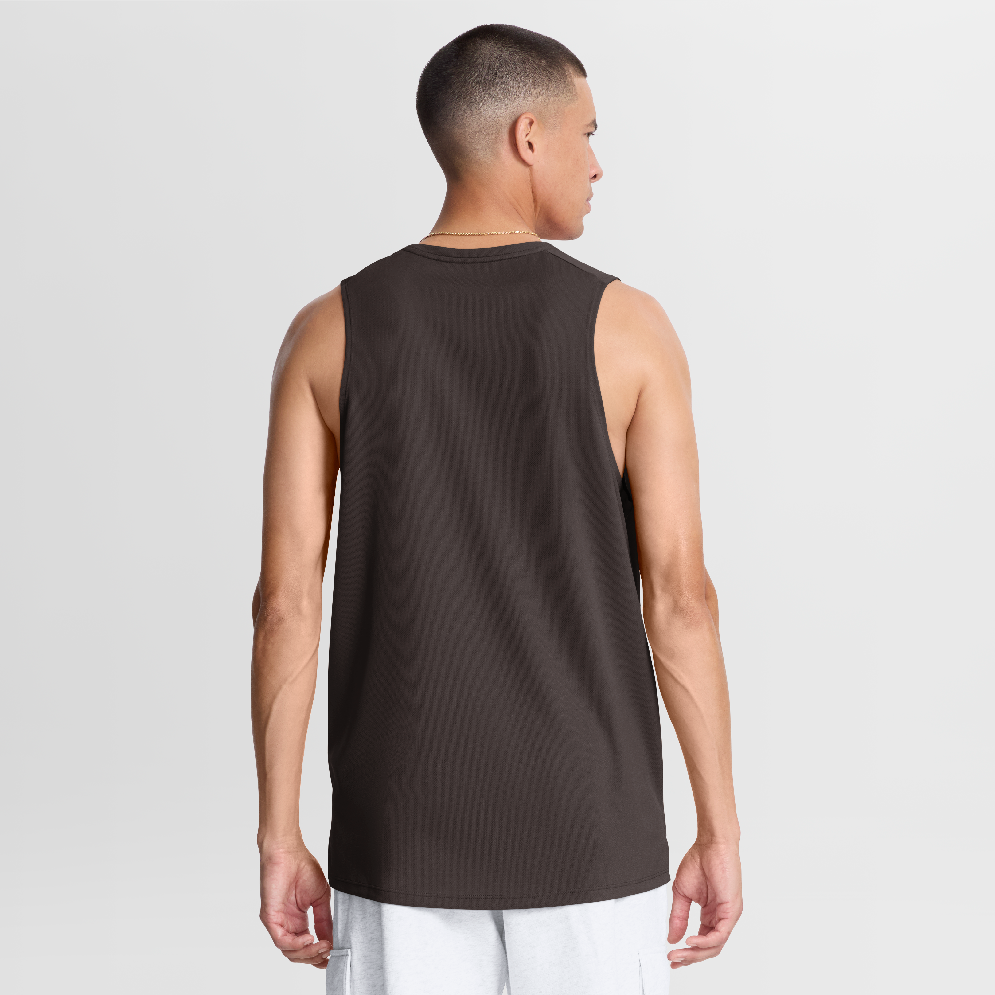 Men's Nike Brown Cleveland Browns Kickoff Miler Dri-FIT Tank Top
