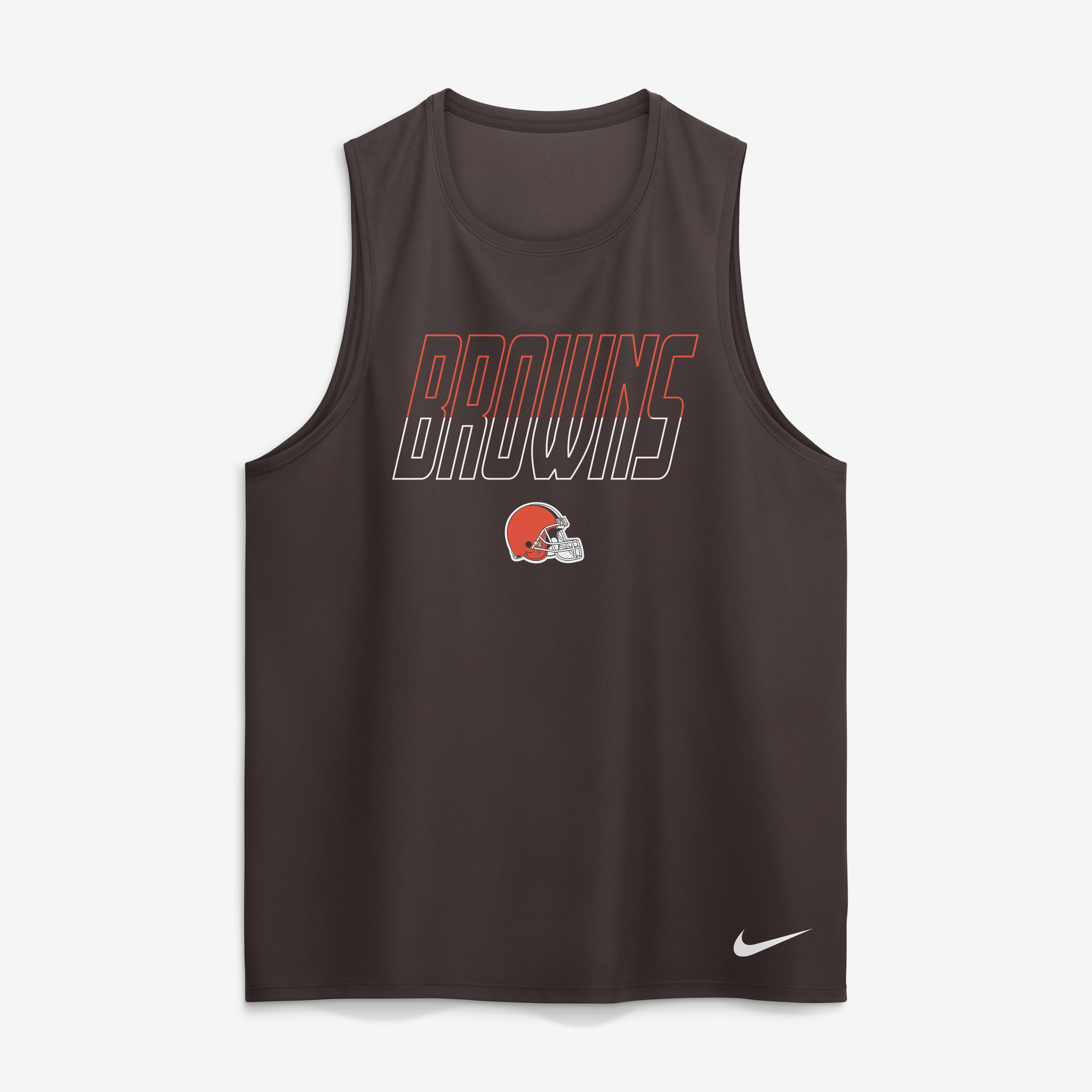 Men's Nike Brown Cleveland Browns Kickoff Miler Dri-FIT Tank Top