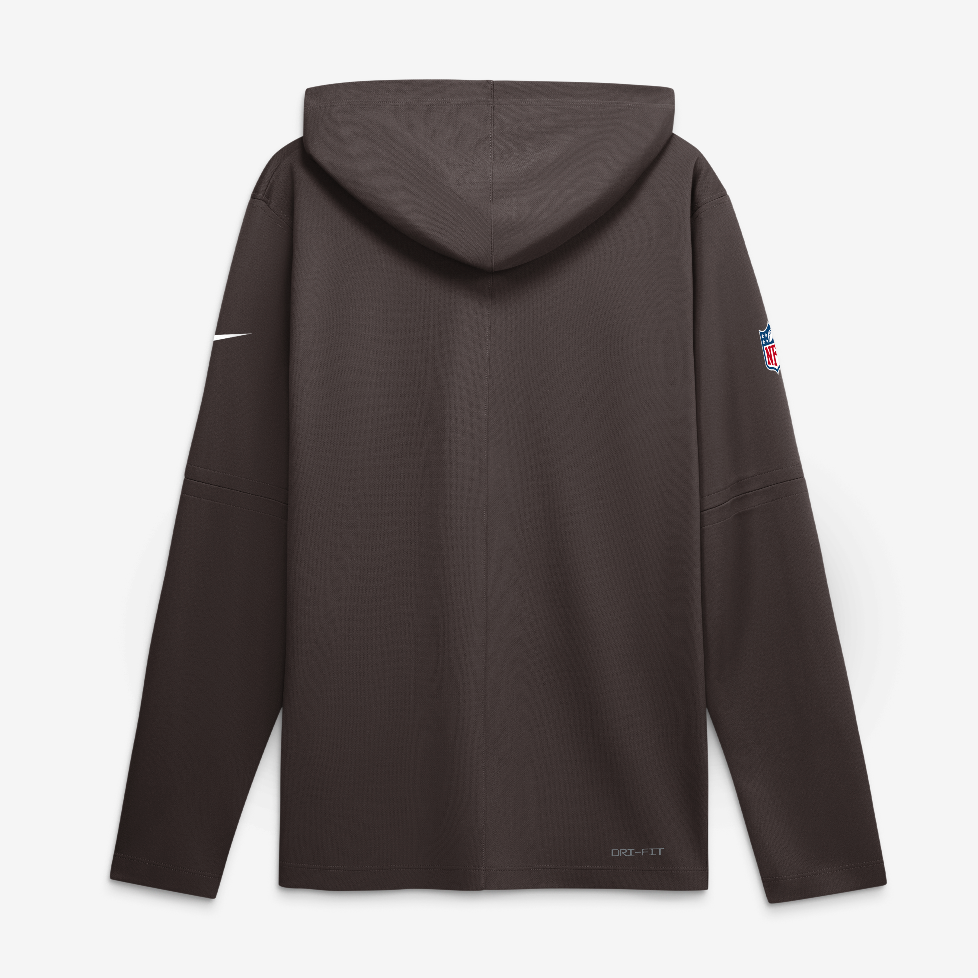 Men's Nike Brown Cleveland Browns Sideline Game On Lightweight Long Sleeve Hooded Dri-FIT Top