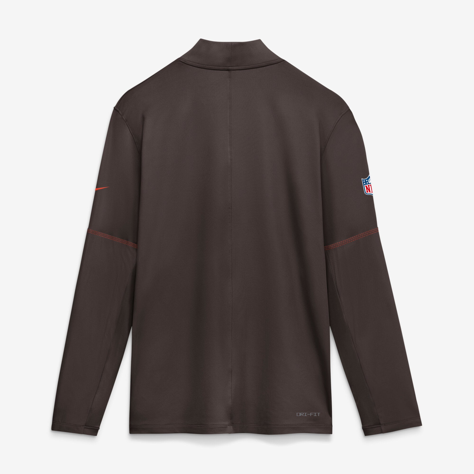Men's Nike Brown Cleveland Browns Sideline Logo Glory Midweight Dri-FIT Half-Zip Pullover