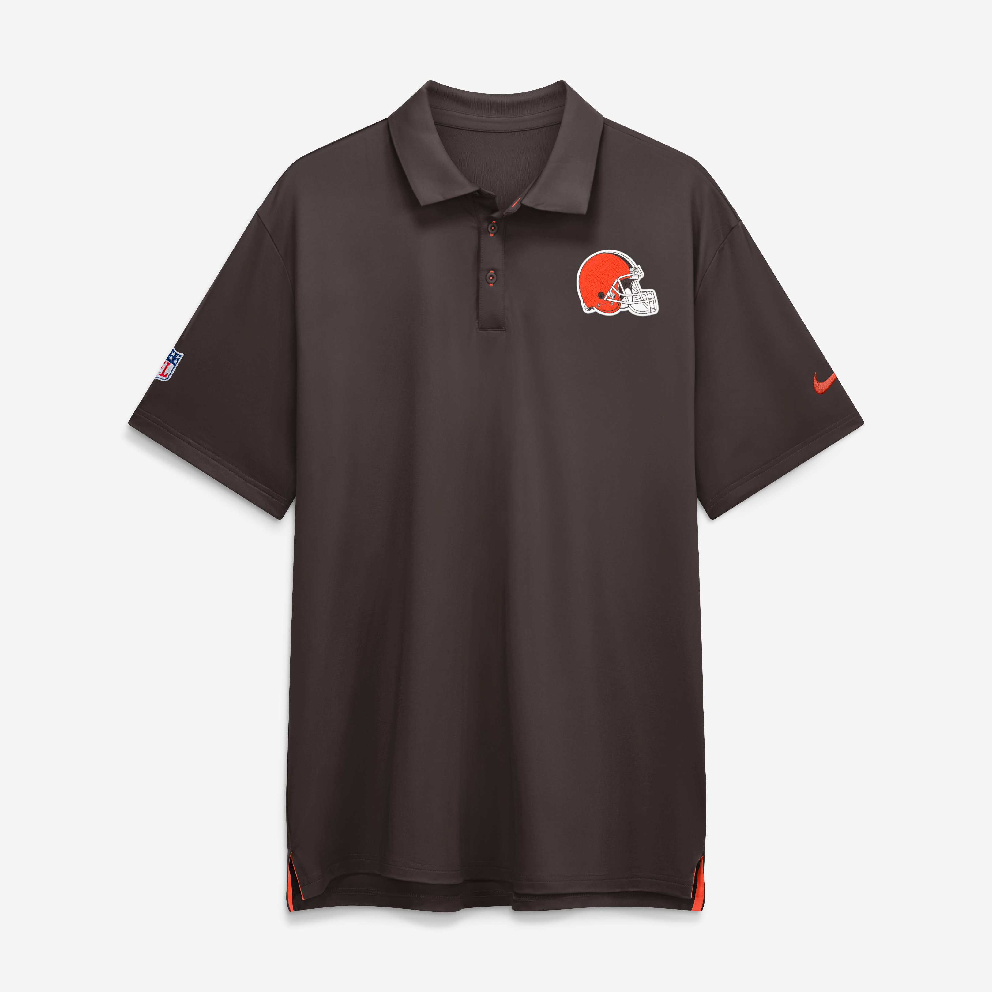 Men's Nike Brown Cleveland Browns Sideline Powerful Blocking Dri-FIT Tour Polo