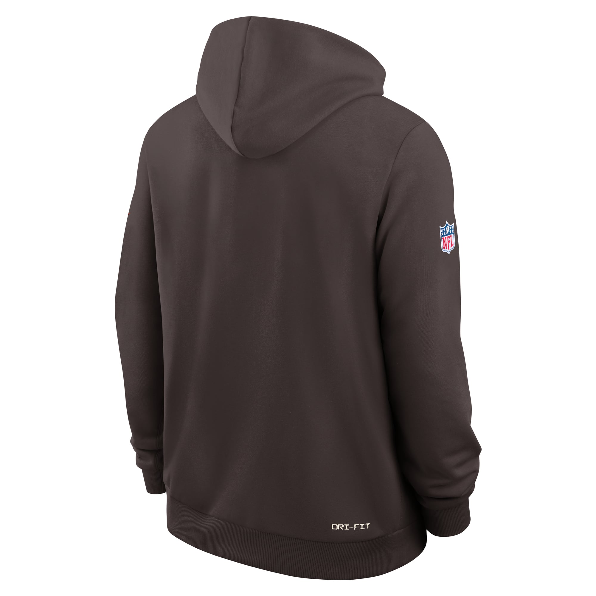 Men's Nike Brown Cleveland Browns Sideline Standard Issue Top Prospect Dri-FIT Hoodie