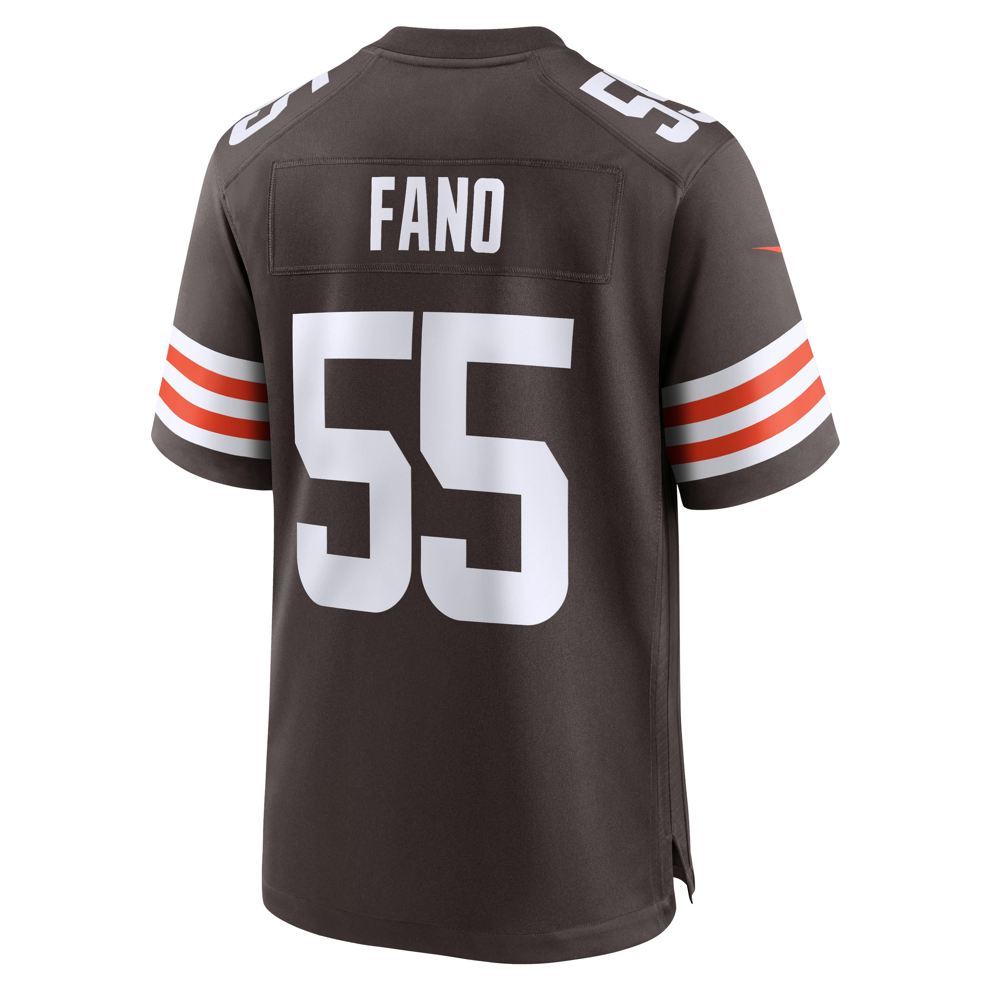 Maillot de match Nike marron Cleveland Browns Spencer Fano pour homme