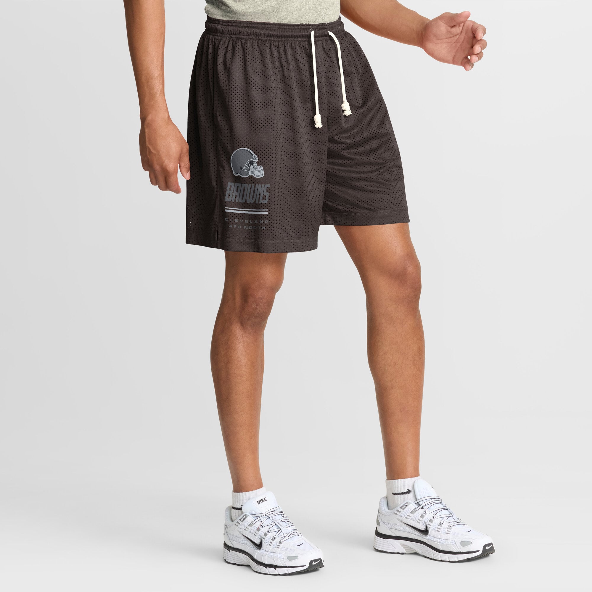 Short réversible Nike marron/platine Cleveland Browns Sideline Standard Issue Dri-FIT pour homme