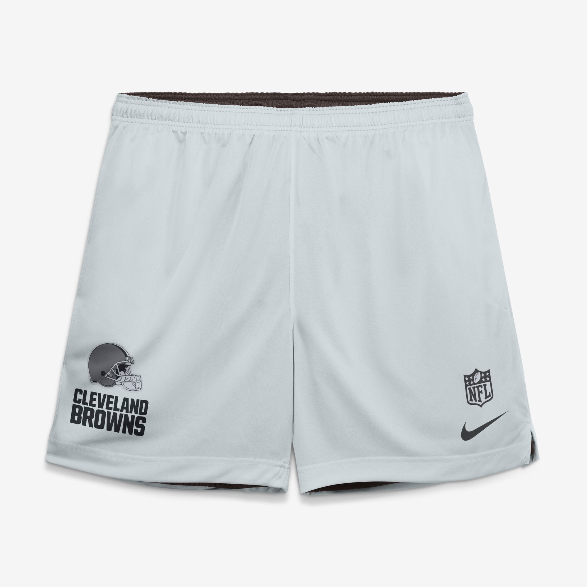 Short réversible Nike marron/platine Cleveland Browns Sideline Standard Issue Dri-FIT pour homme