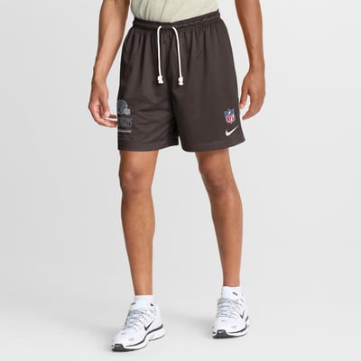  Cleveland Browns Nike Sideline Standard Issue Dri-FIT Reversible Shorts - Brown/Platinum