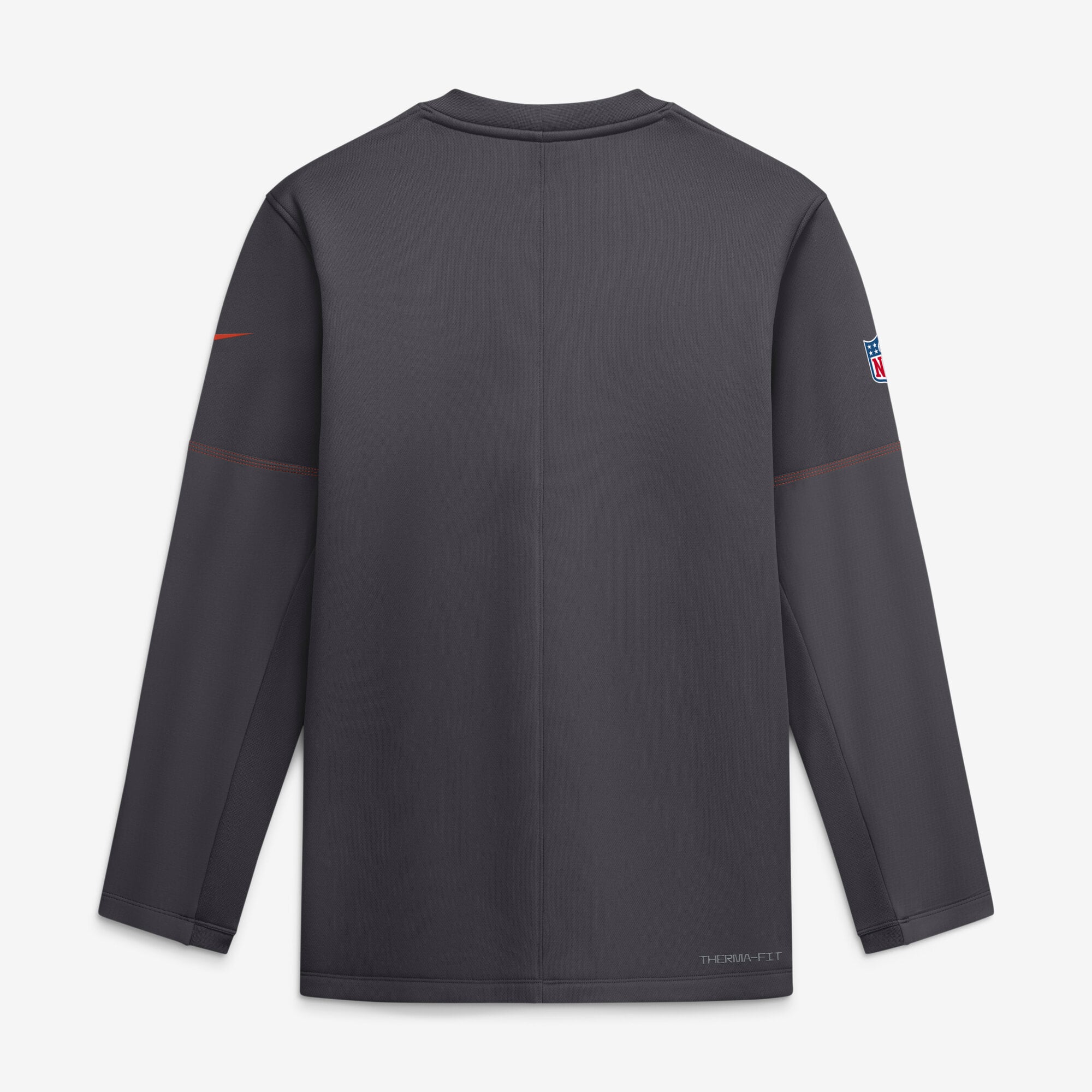 Men's Nike Charcoal Cleveland Browns Sideline Coaches Team Present Midweight Therma-FIT Sweatshirt