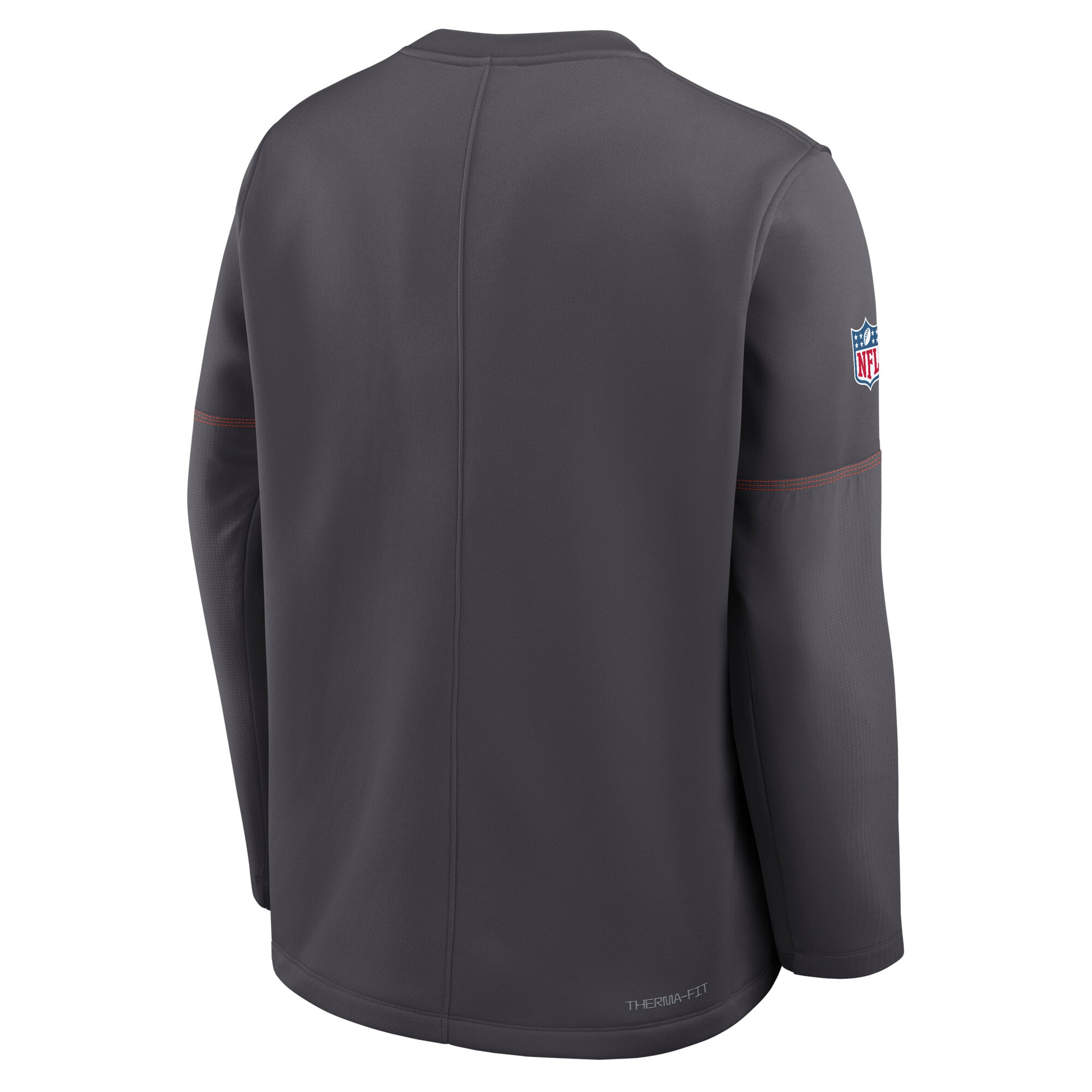 Men's Nike Charcoal Cleveland Browns Sideline Coaches Team Present Midweight Therma-FIT Sweatshirt