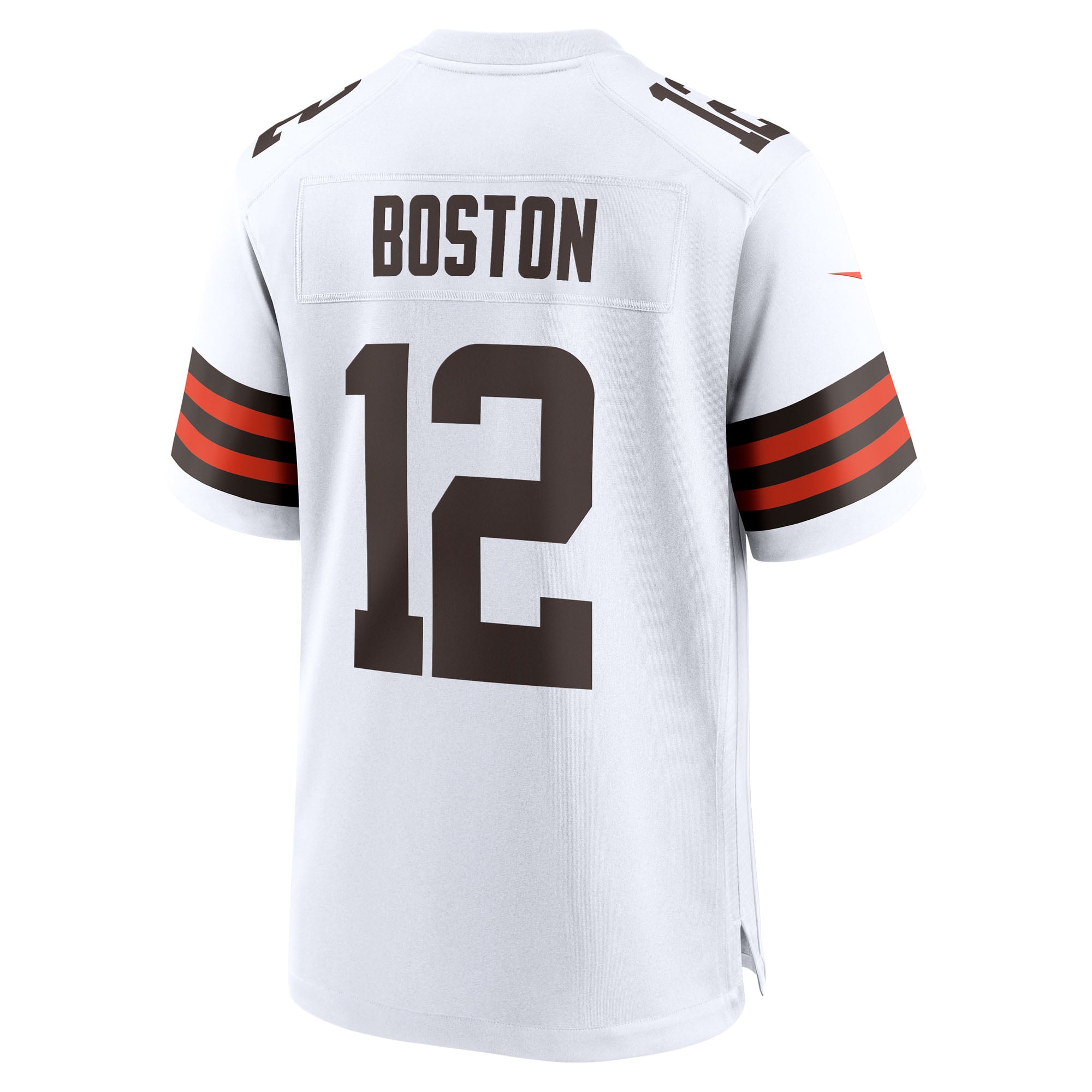 Maillot de match Nike Denzel Boston blanc des Cleveland Browns pour homme