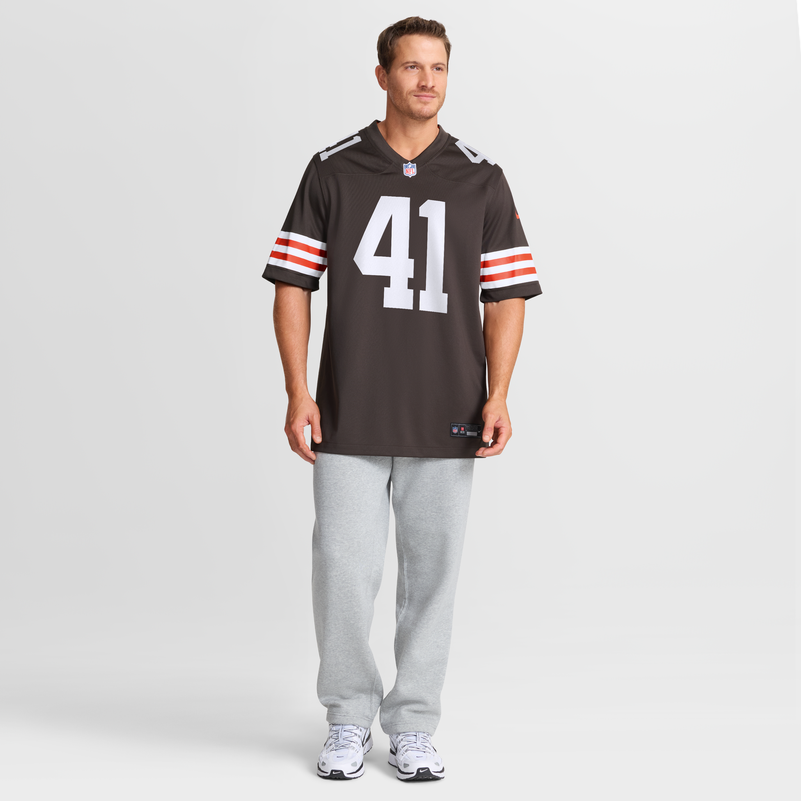 Maillot de match Nike Eric Gray marron des Cleveland Browns pour homme