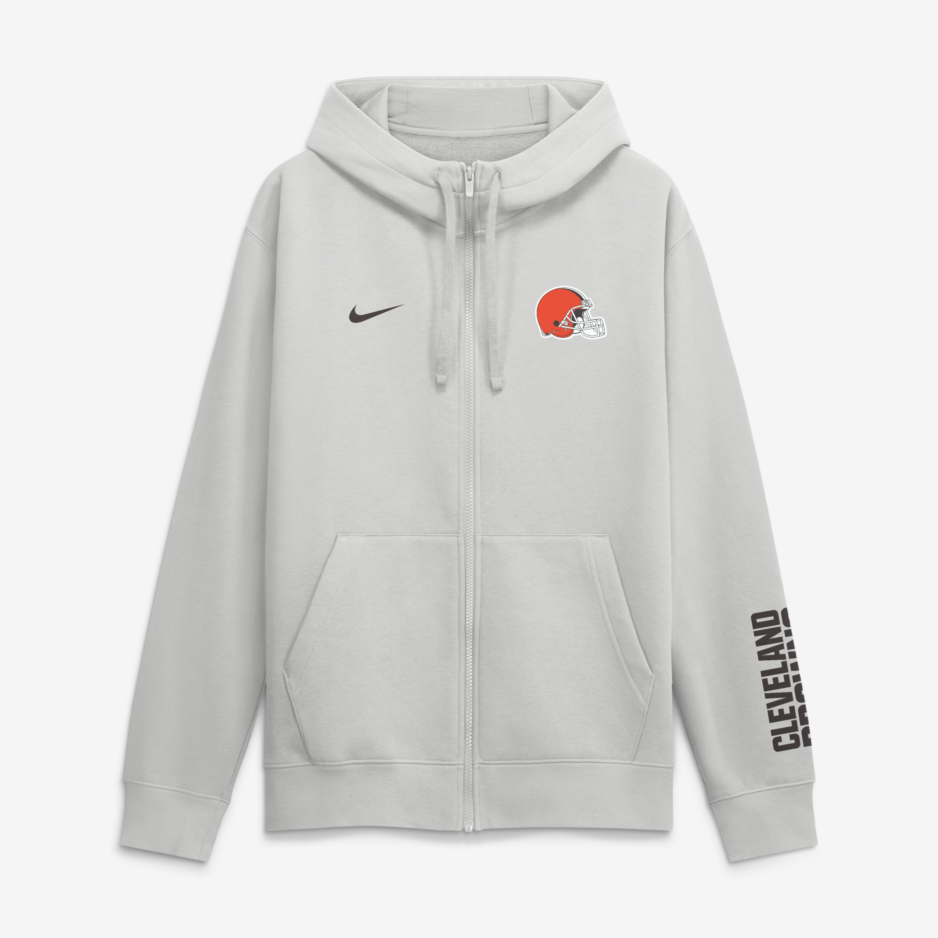 Sweat à capuche zippé Nike Cool Down Club gris Cleveland Browns pour homme