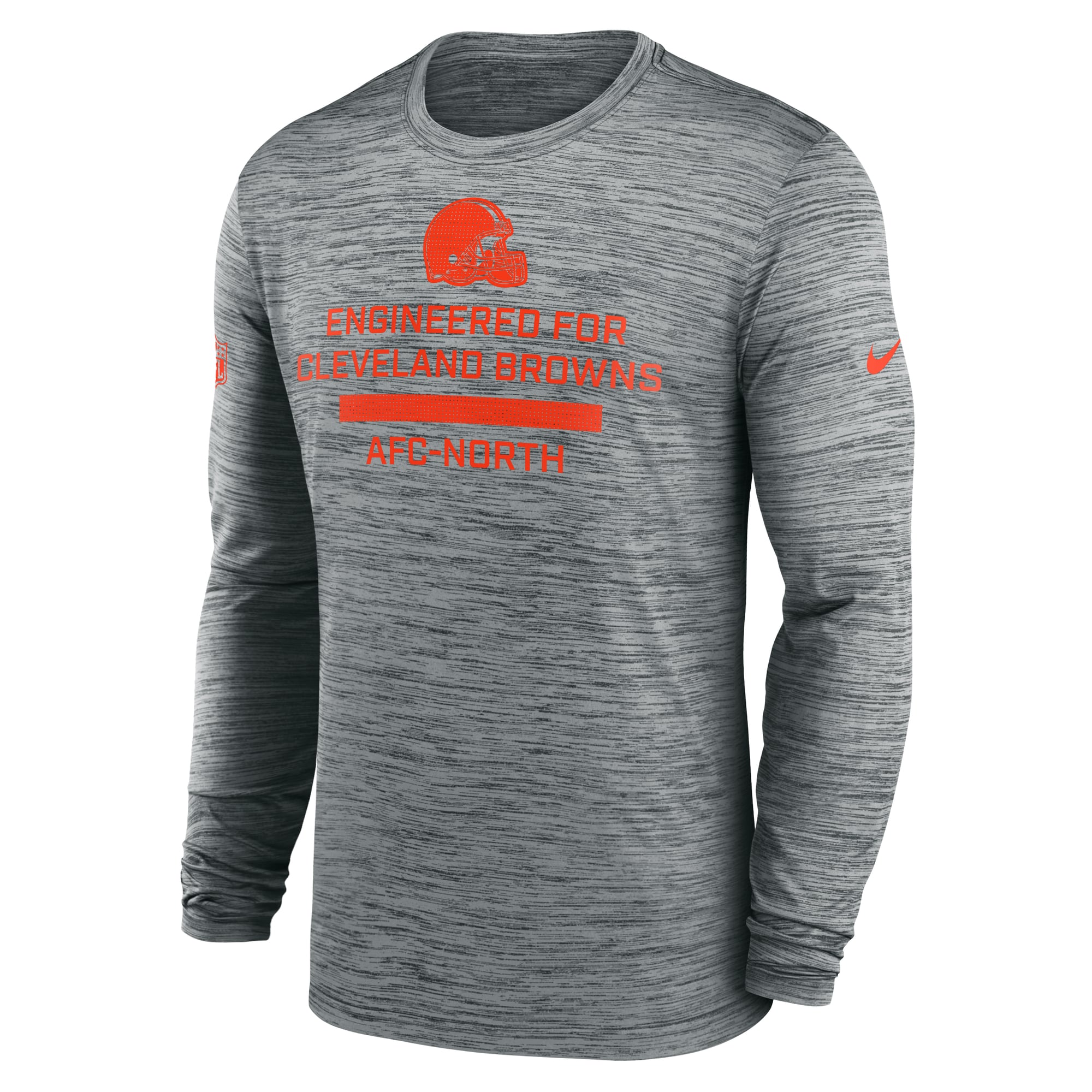 Men's Nike Gray Cleveland Browns Sideline Velocity Dri-FIT Long Sleeve T-Shirt