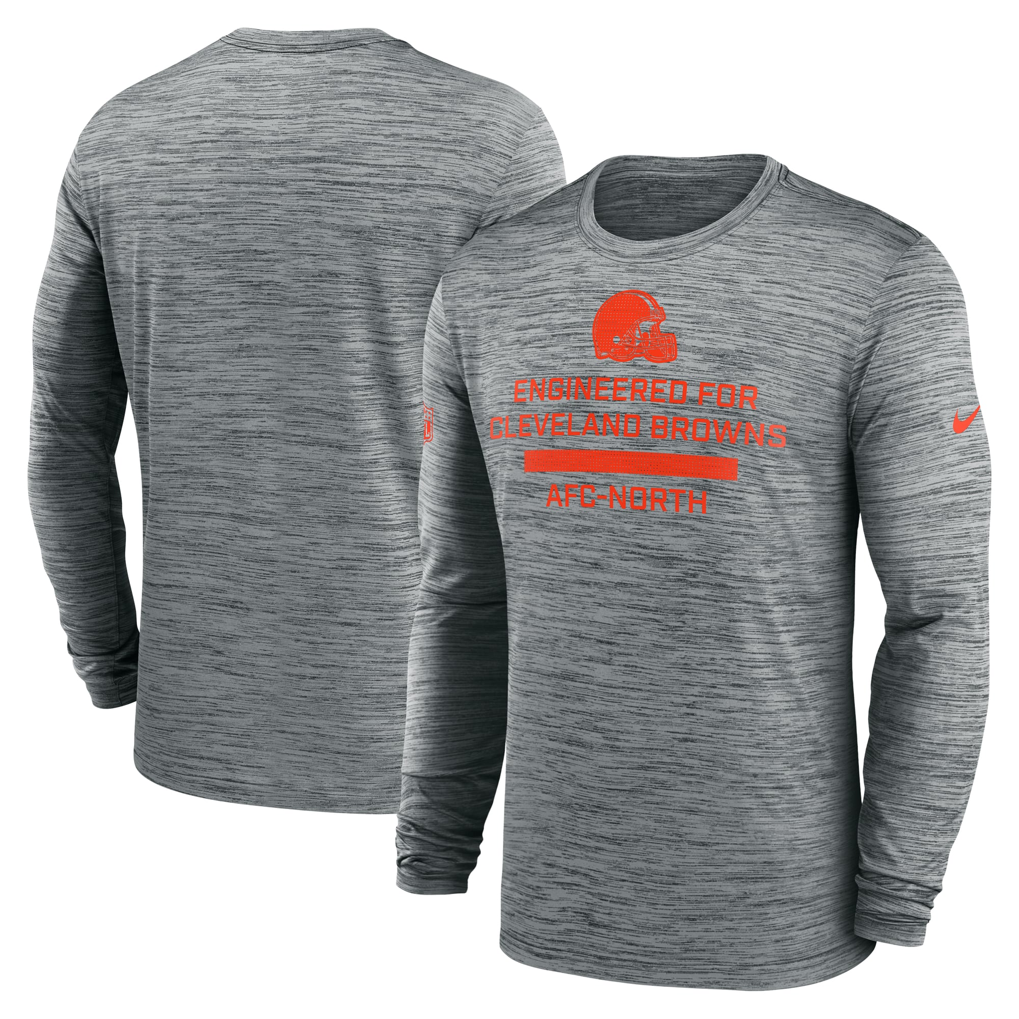 Men's Nike Gray Cleveland Browns Sideline Velocity Dri-FIT Long Sleeve T-Shirt