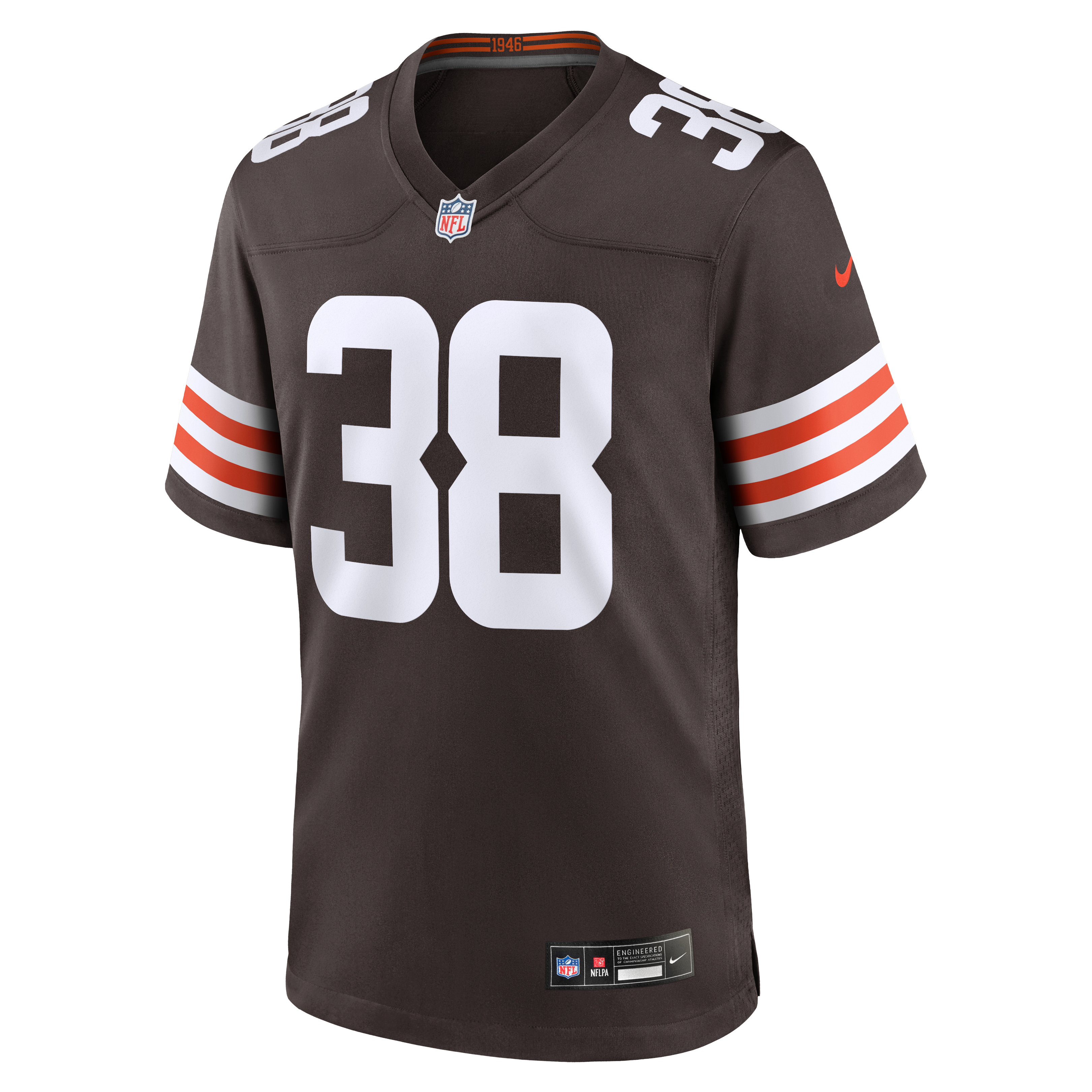 Maillot de match Nike pour homme Jaleel McLaughlin Brown des Cleveland Browns