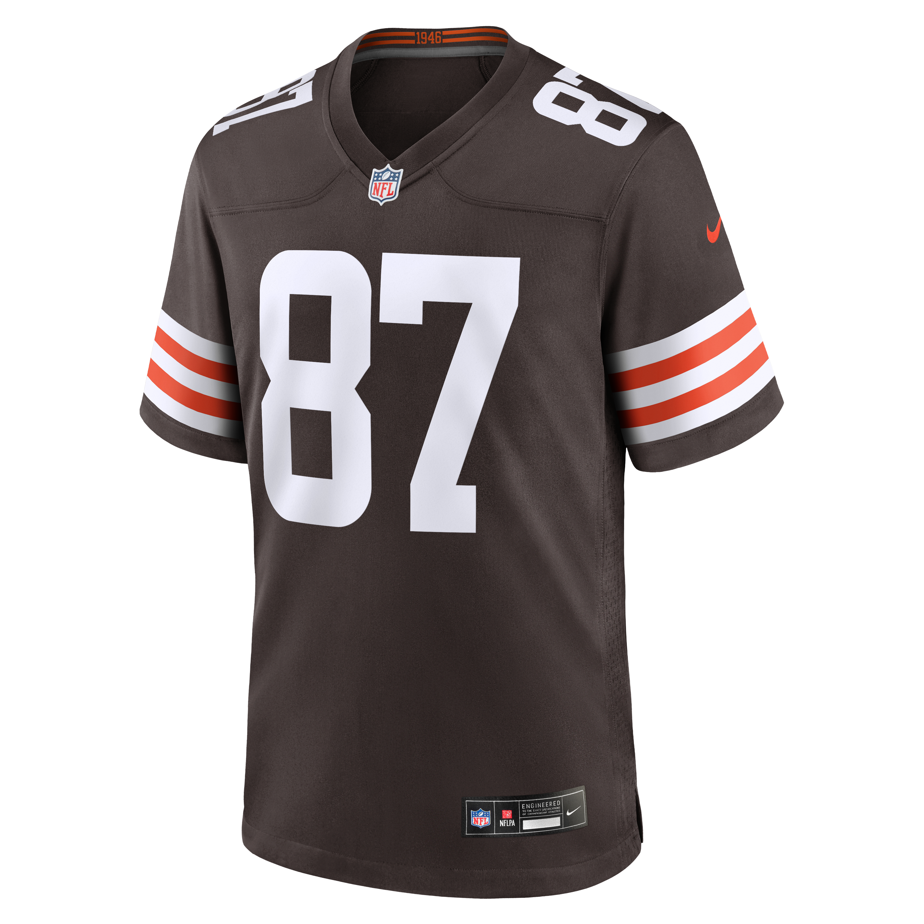 Men's Nike Kole Wilson Brown Cleveland Browns Team Game Jersey