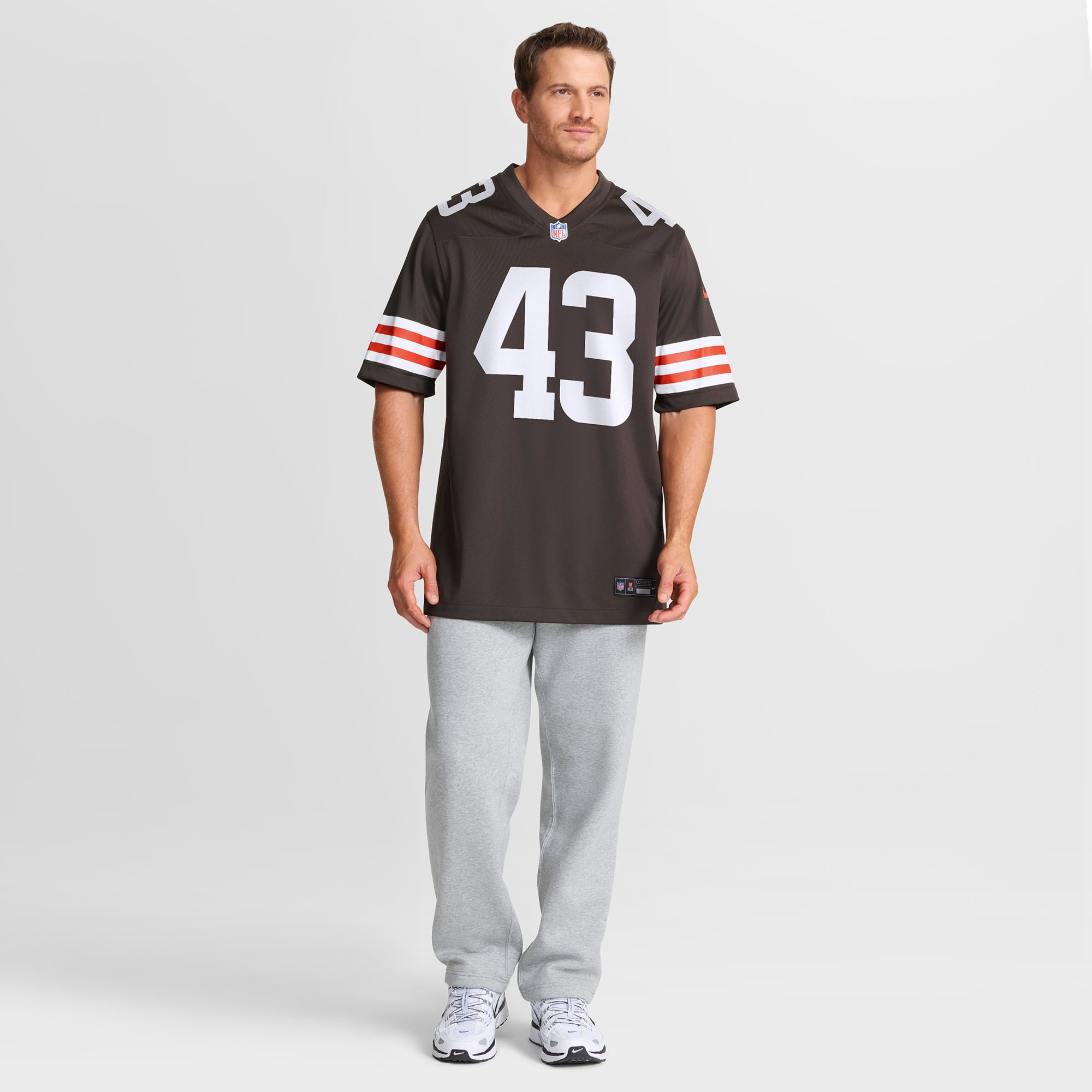 Maillot de match Nike Krys Barnes Brown des Cleveland Browns pour homme