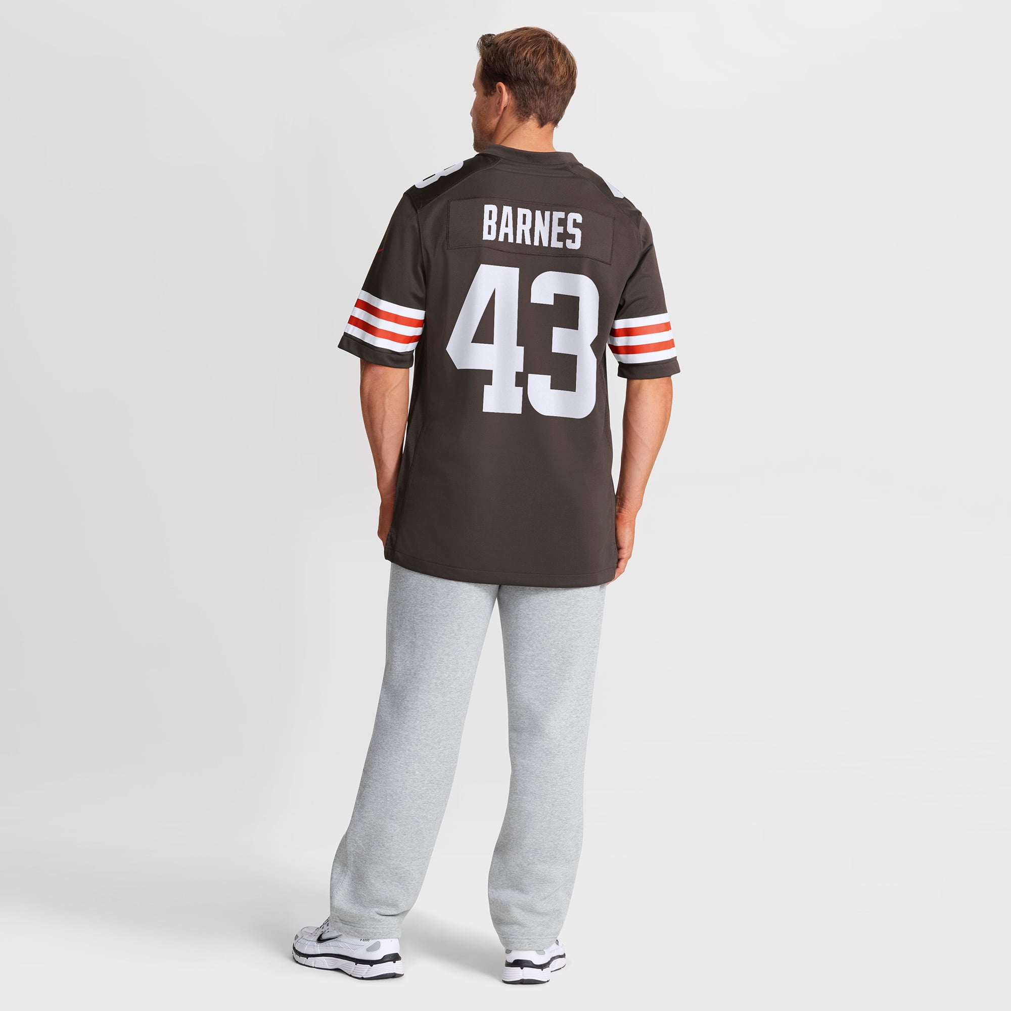 Maillot de match Nike Krys Barnes Brown des Cleveland Browns pour homme