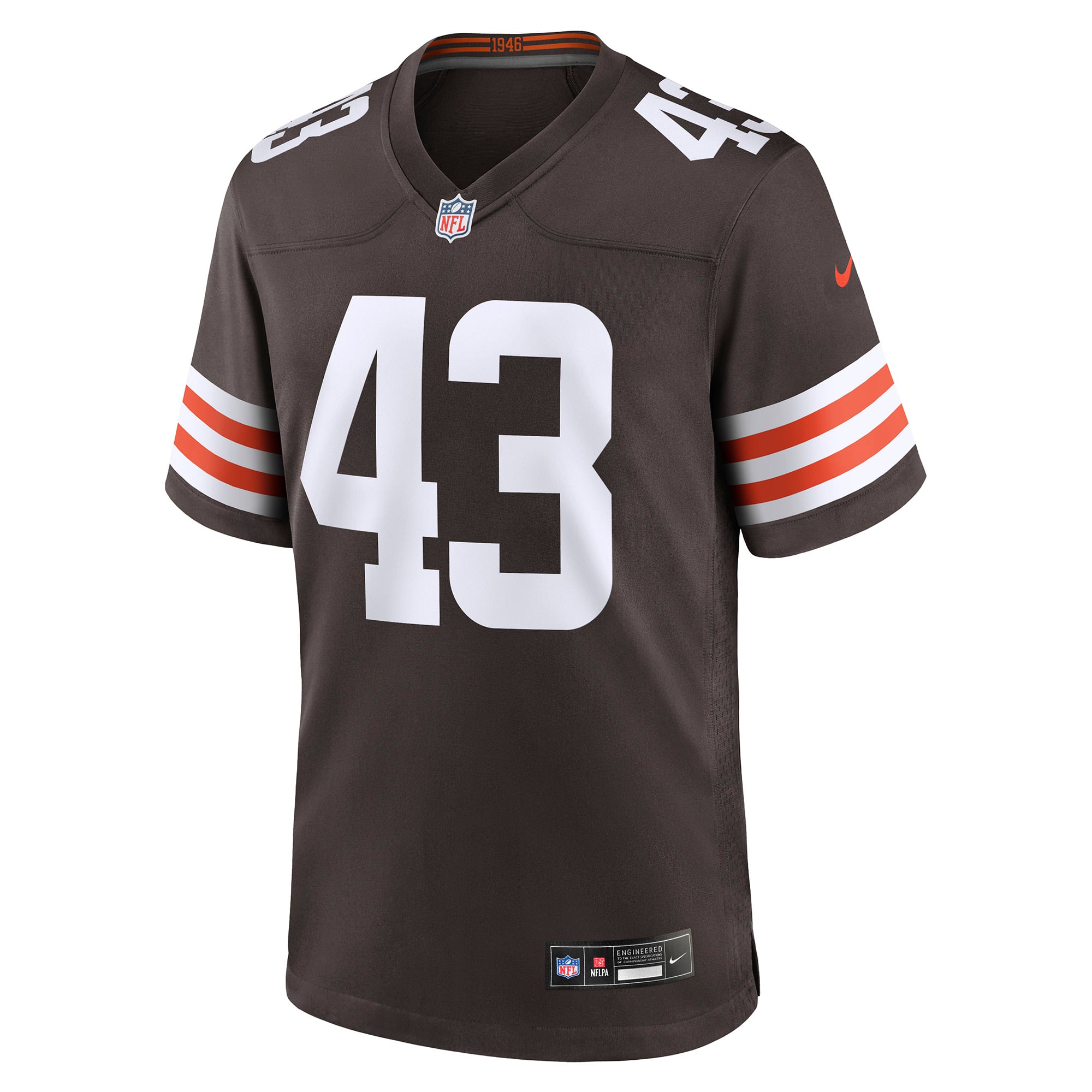 Maillot de match Nike Krys Barnes Brown des Cleveland Browns pour homme