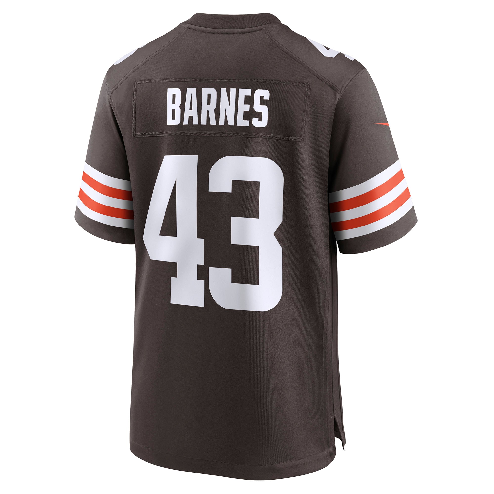 Maillot de match Nike Krys Barnes Brown des Cleveland Browns pour homme