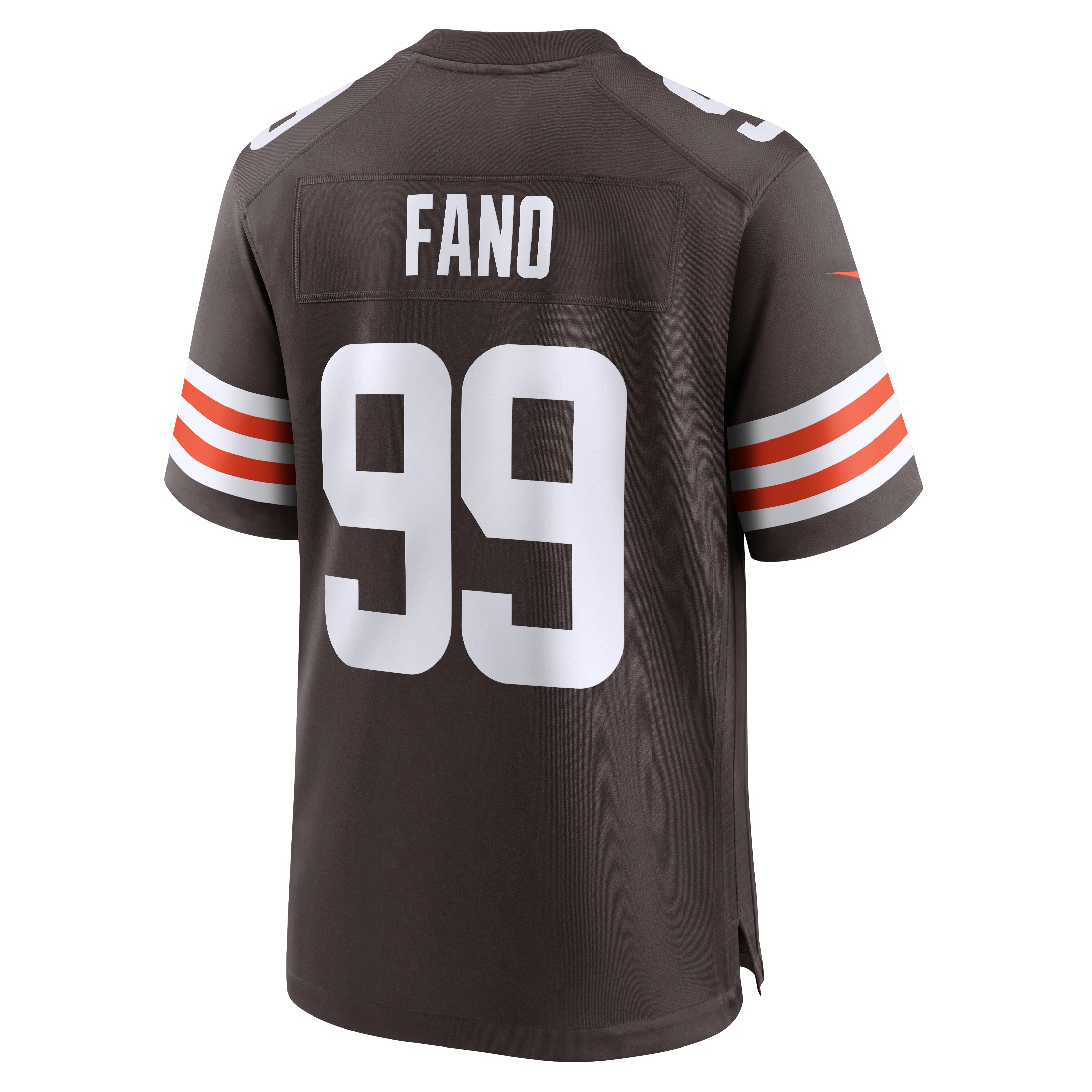 Maillot de match Nike Logan Fano marron des Cleveland Browns pour homme