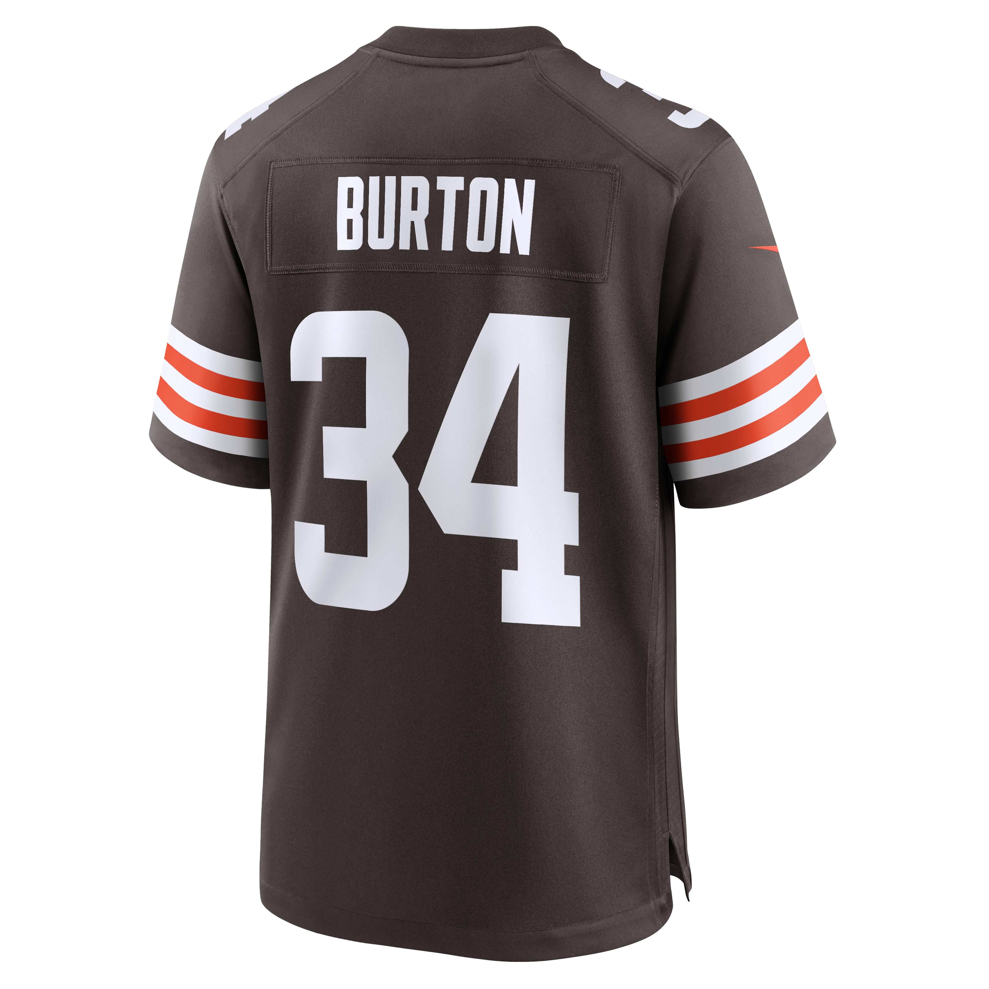 Maillot de match Nike Michael Burton Brown des Cleveland Browns pour homme