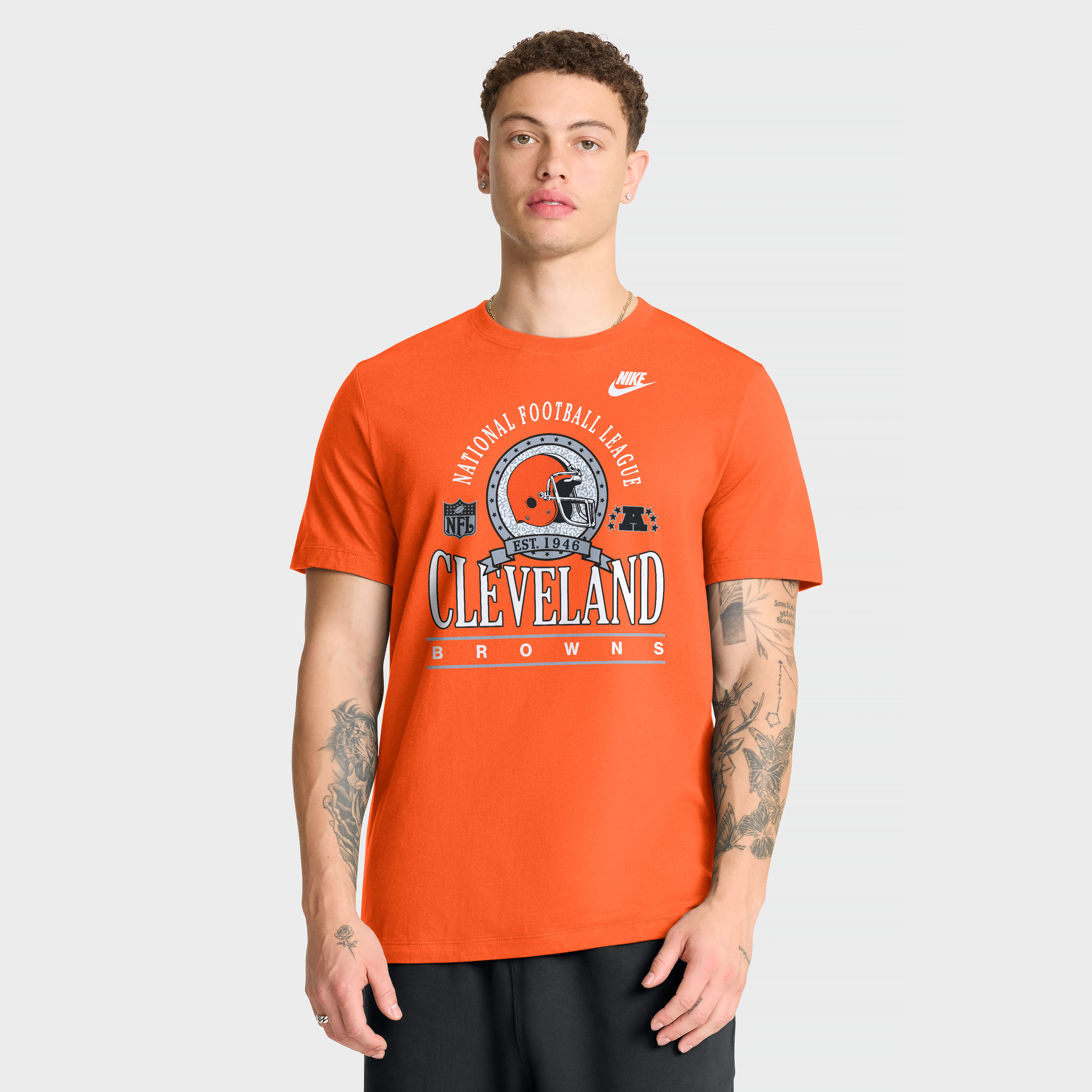 T-shirt en coton essentiel Nike Orange Cleveland Browns Rewind Team Spirit pour homme
