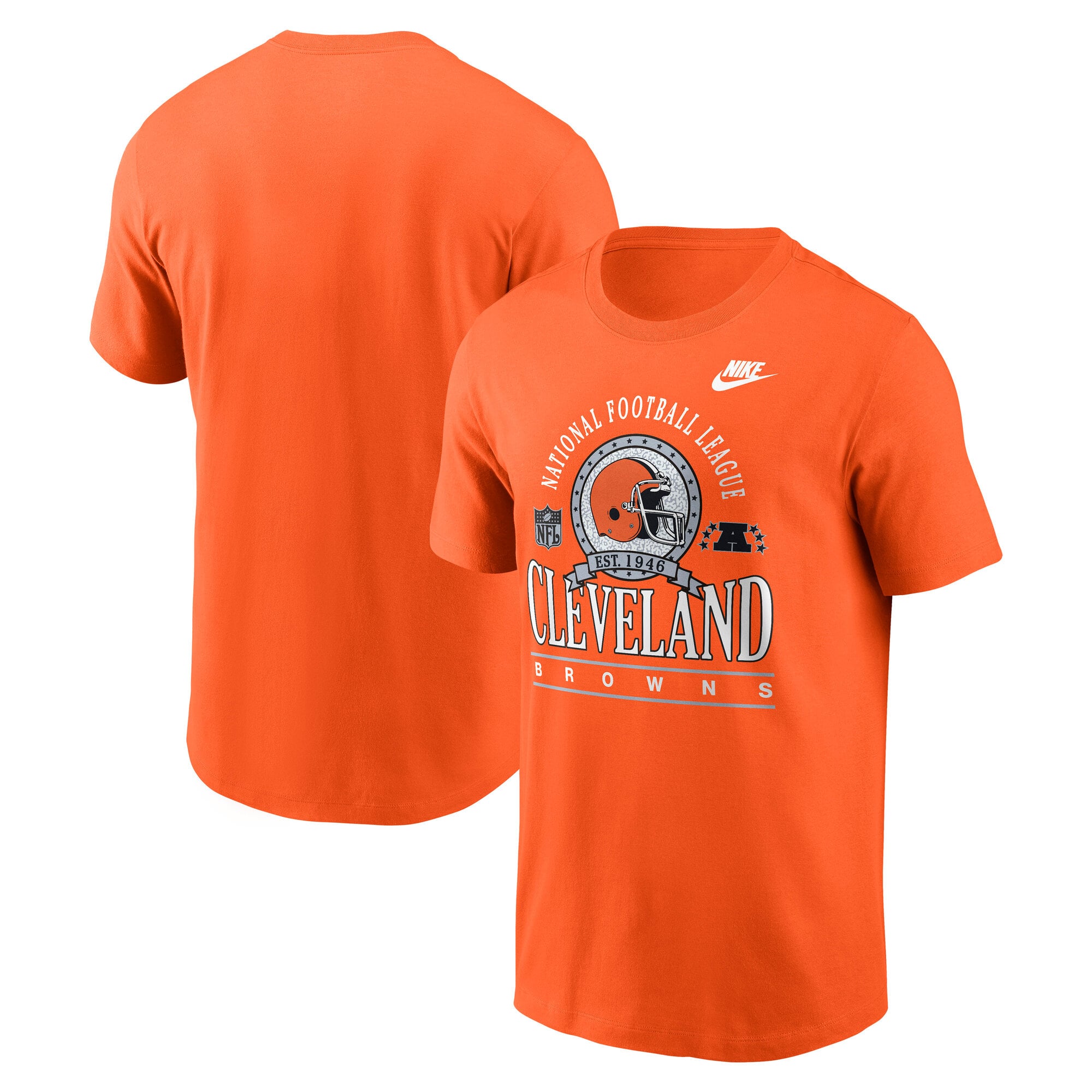 T-shirt en coton essentiel Nike Orange Cleveland Browns Rewind Team Spirit pour homme