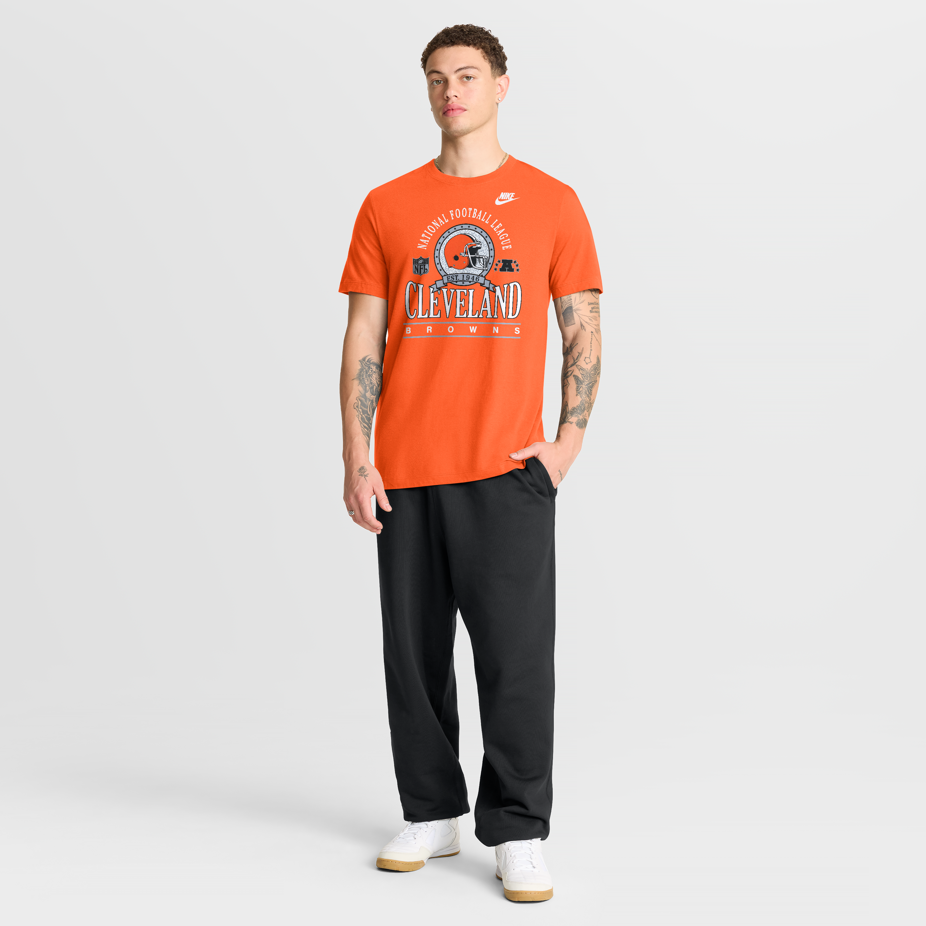 T-shirt en coton essentiel Nike Orange Cleveland Browns Rewind Team Spirit pour homme