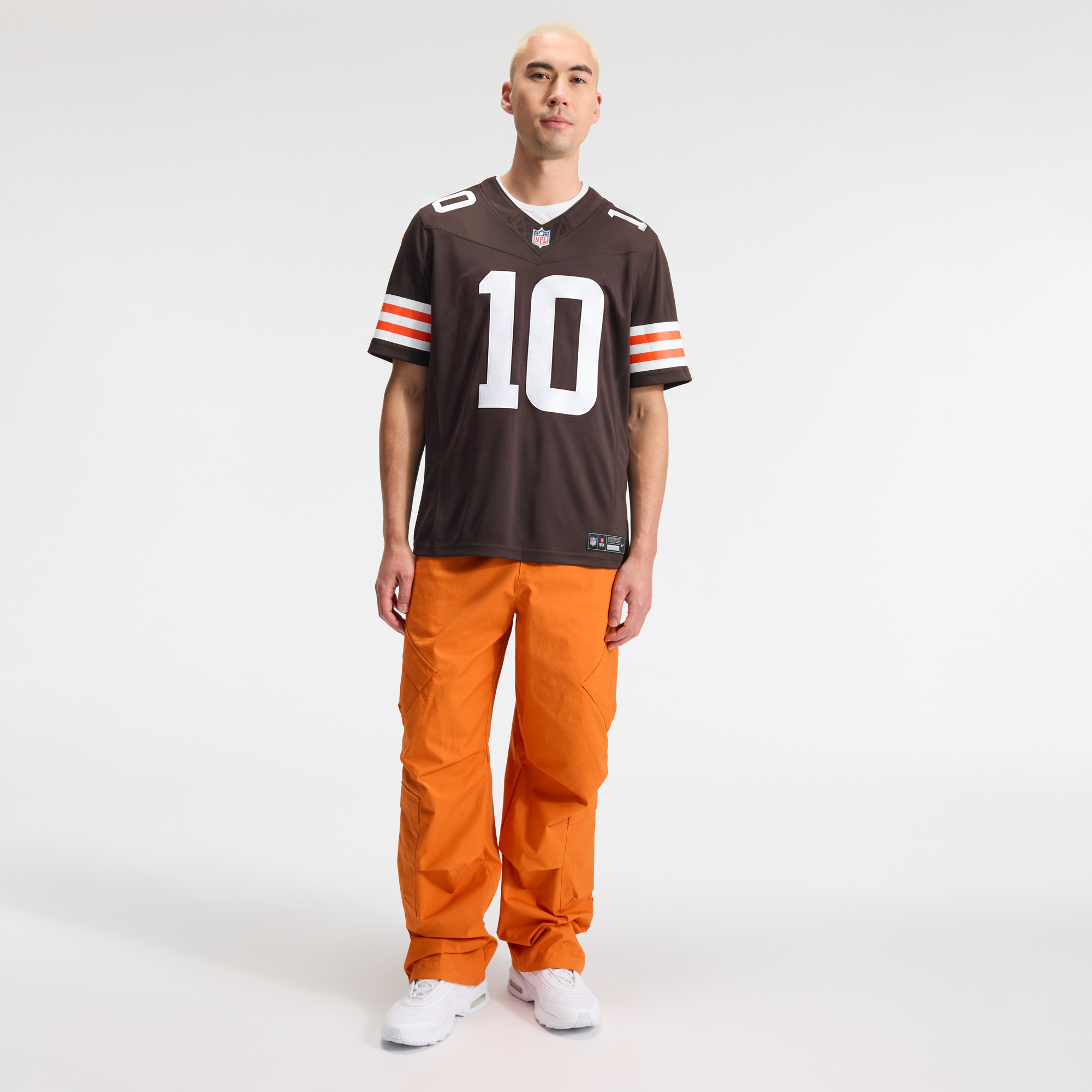 Maillot Nike Quinshon Judkins marron Cleveland Browns Team Vapor F.U.S.E. édition limitée cousue pour homme