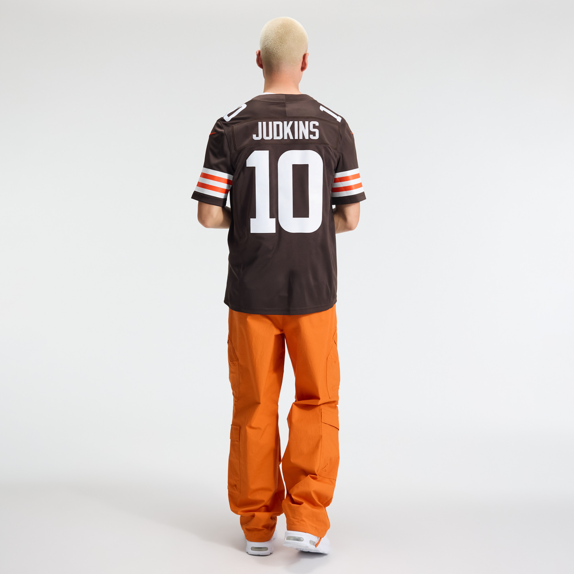 Maillot Nike Quinshon Judkins marron Cleveland Browns Team Vapor F.U.S.E. édition limitée cousue pour homme