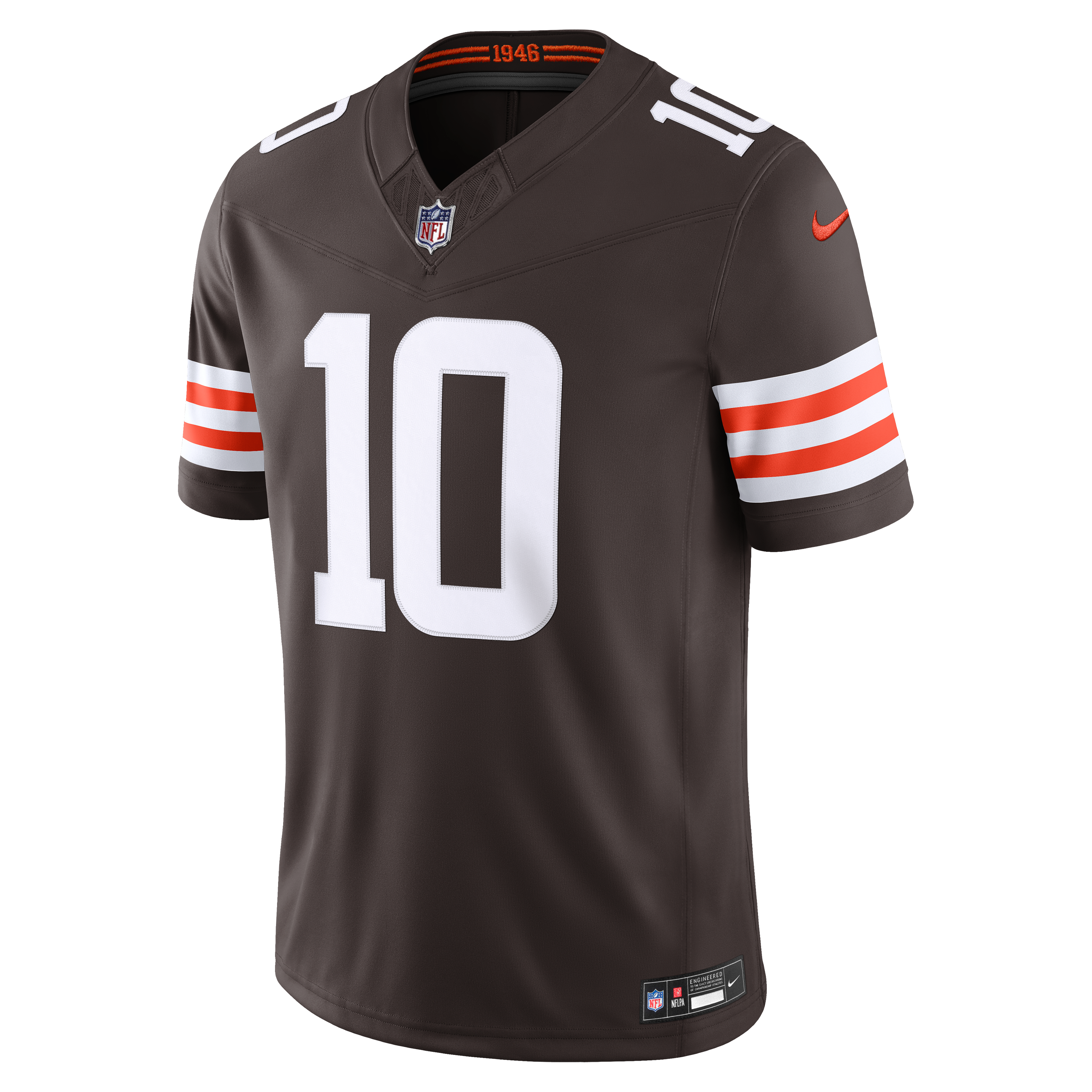 Maillot Nike Quinshon Judkins marron Cleveland Browns Team Vapor F.U.S.E. édition limitée cousue pour homme