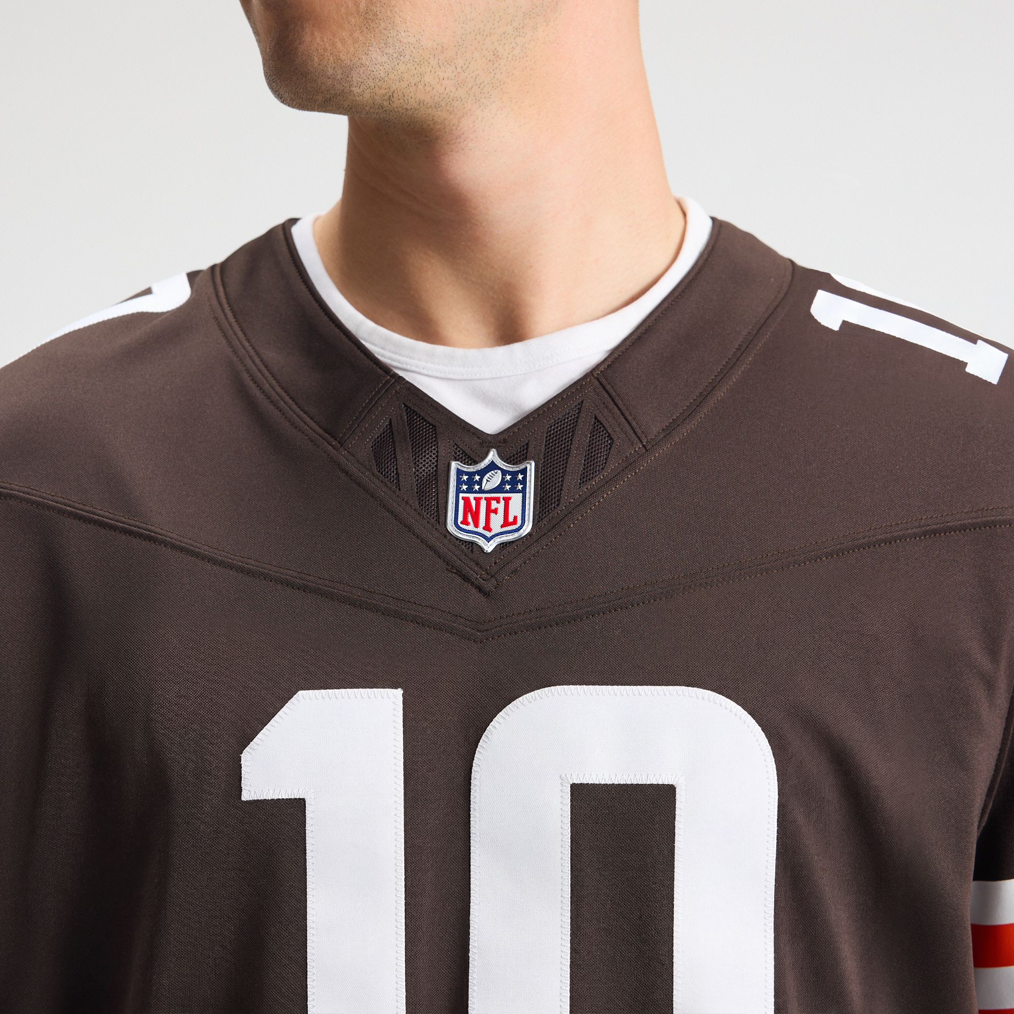 Maillot Nike Quinshon Judkins marron Cleveland Browns Team Vapor F.U.S.E. édition limitée cousue pour homme