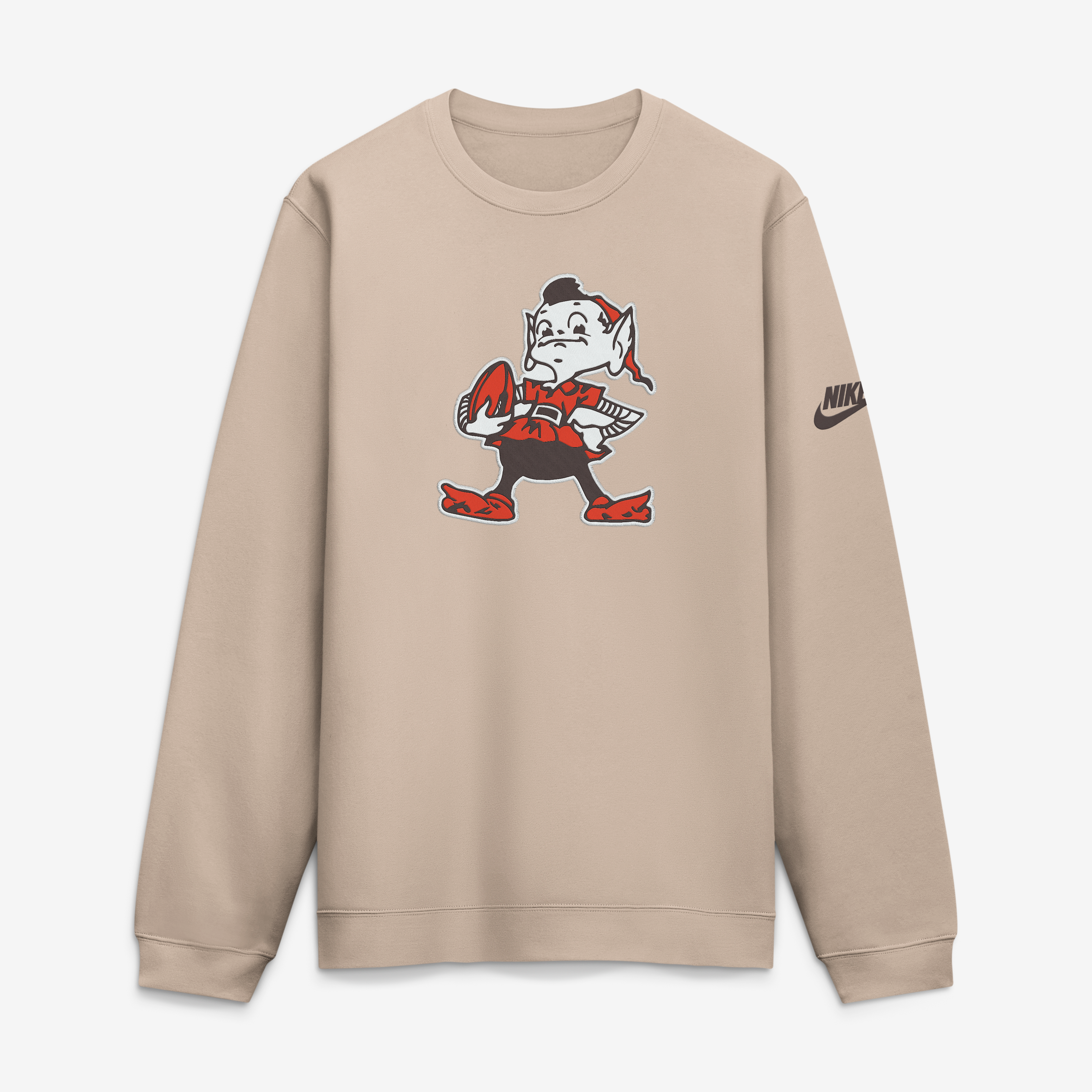 Sweat-shirt Nike Sand Cleveland Browns I-Formation Rewind Club Crew pour homme