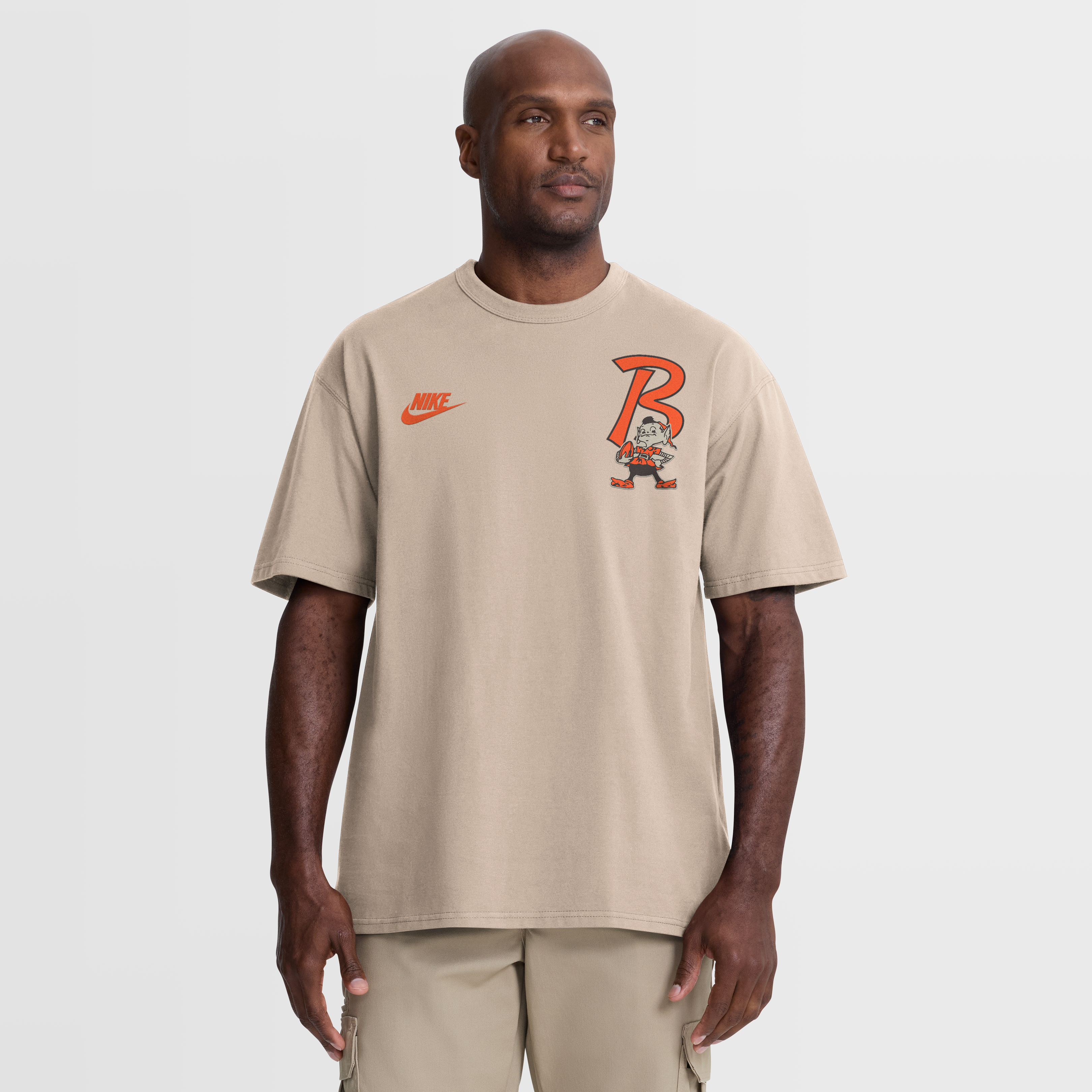 T-shirt Nike Max90 pour homme, coloris sable, Cleveland Browns Night Primary