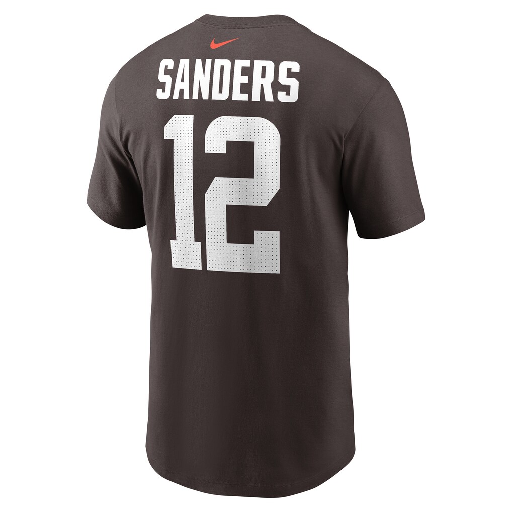 Shedeur Sanders Cleveland Browns Nike 2025 NFL Draft Name & Number T-Shirt - Brown