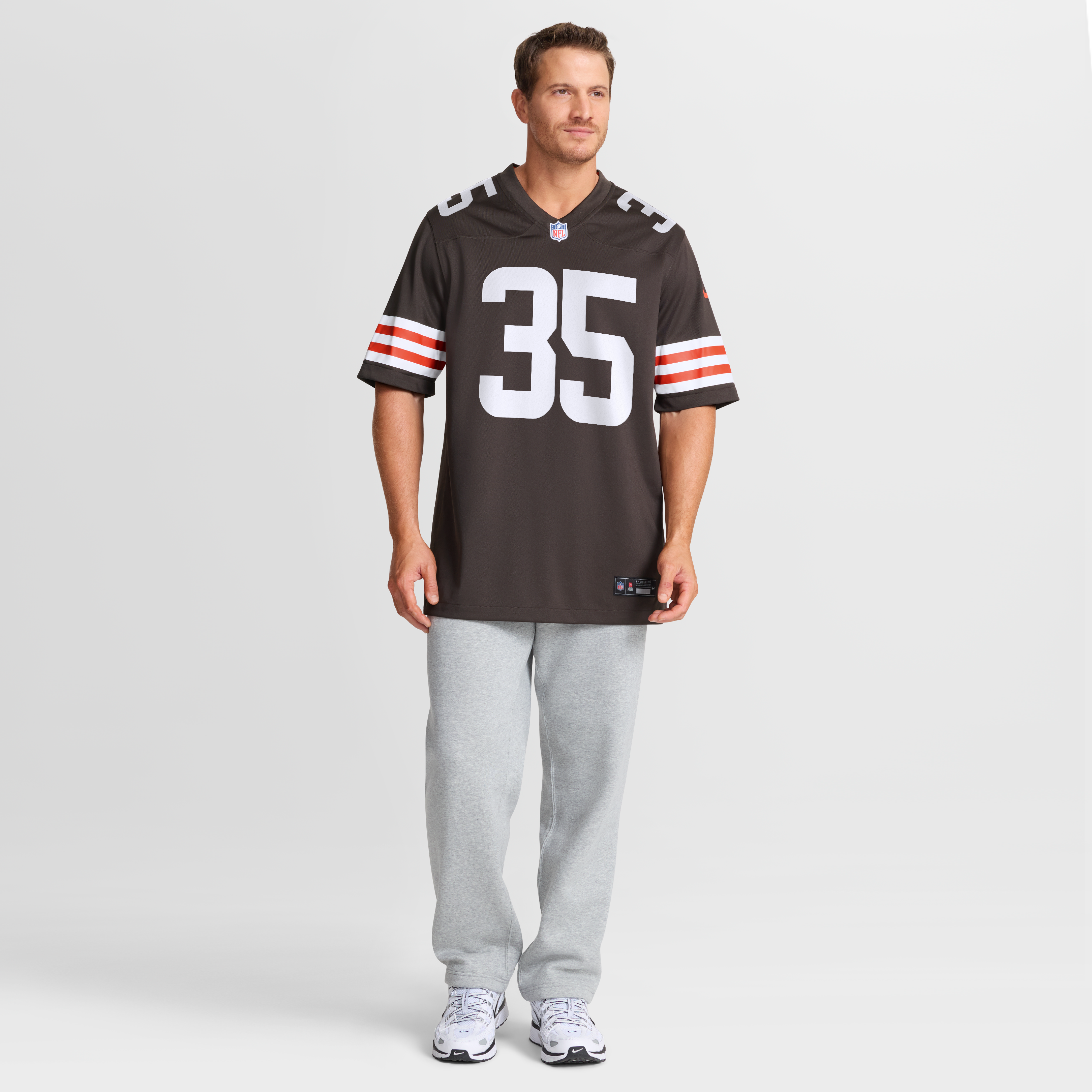 Maillot de match Nike Toriano Pride Jr. marron des Cleveland Browns pour homme