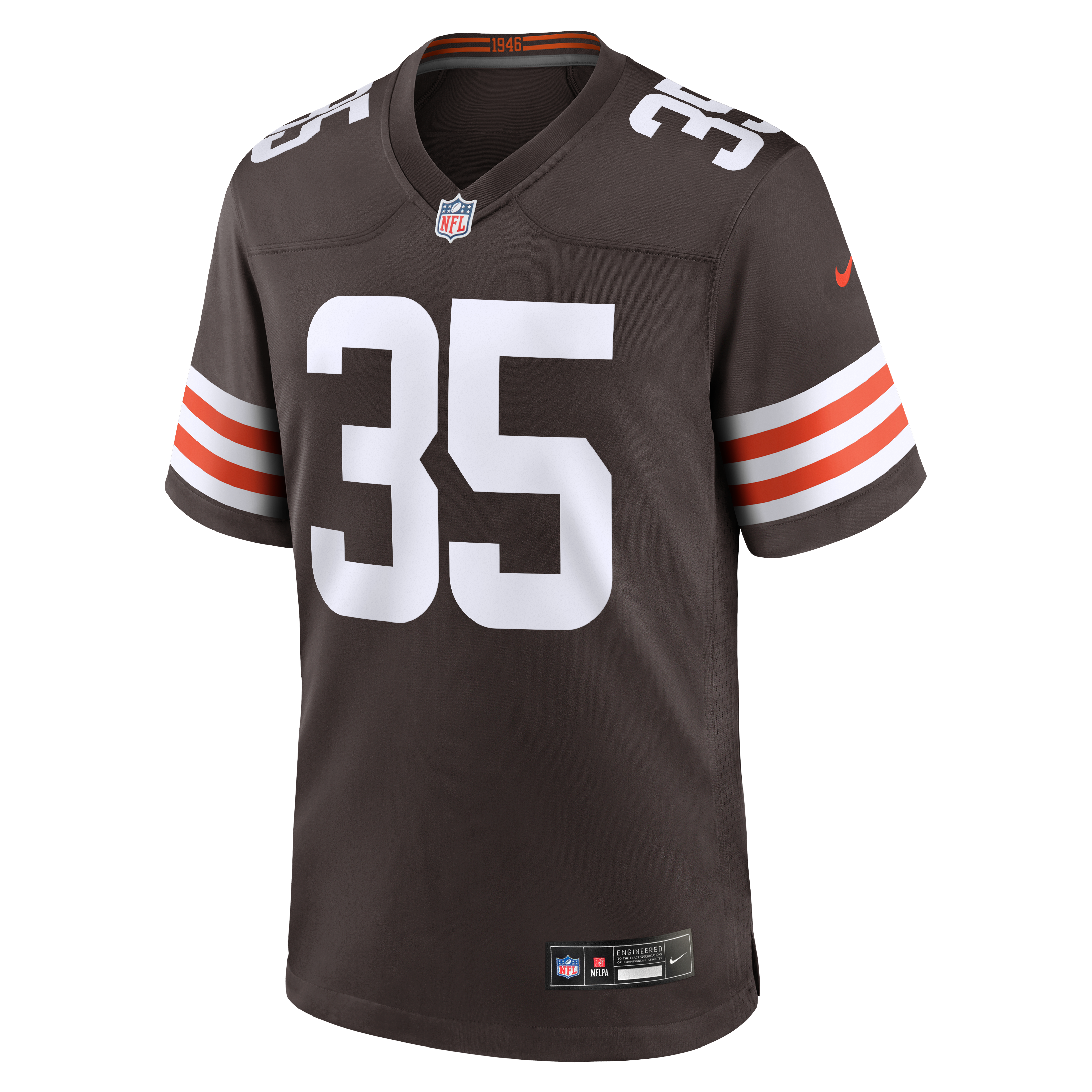 Maillot de match Nike Toriano Pride Jr. marron des Cleveland Browns pour homme