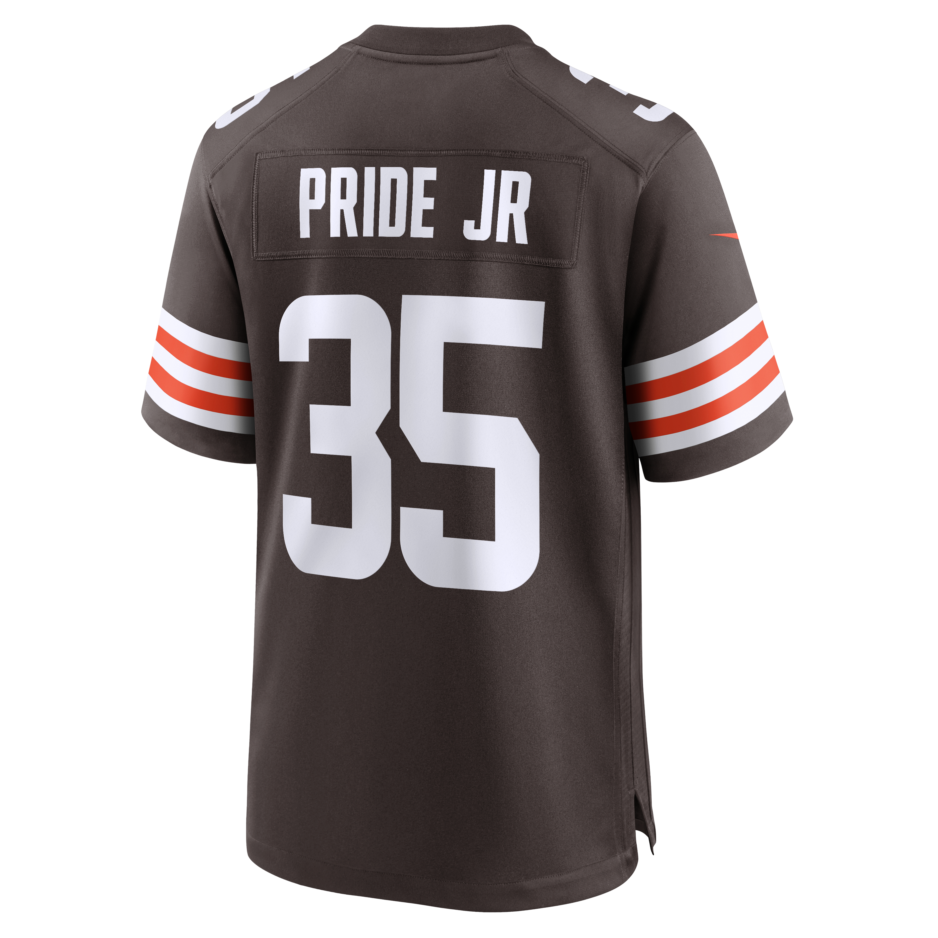 Maillot de match Nike Toriano Pride Jr. marron des Cleveland Browns pour homme