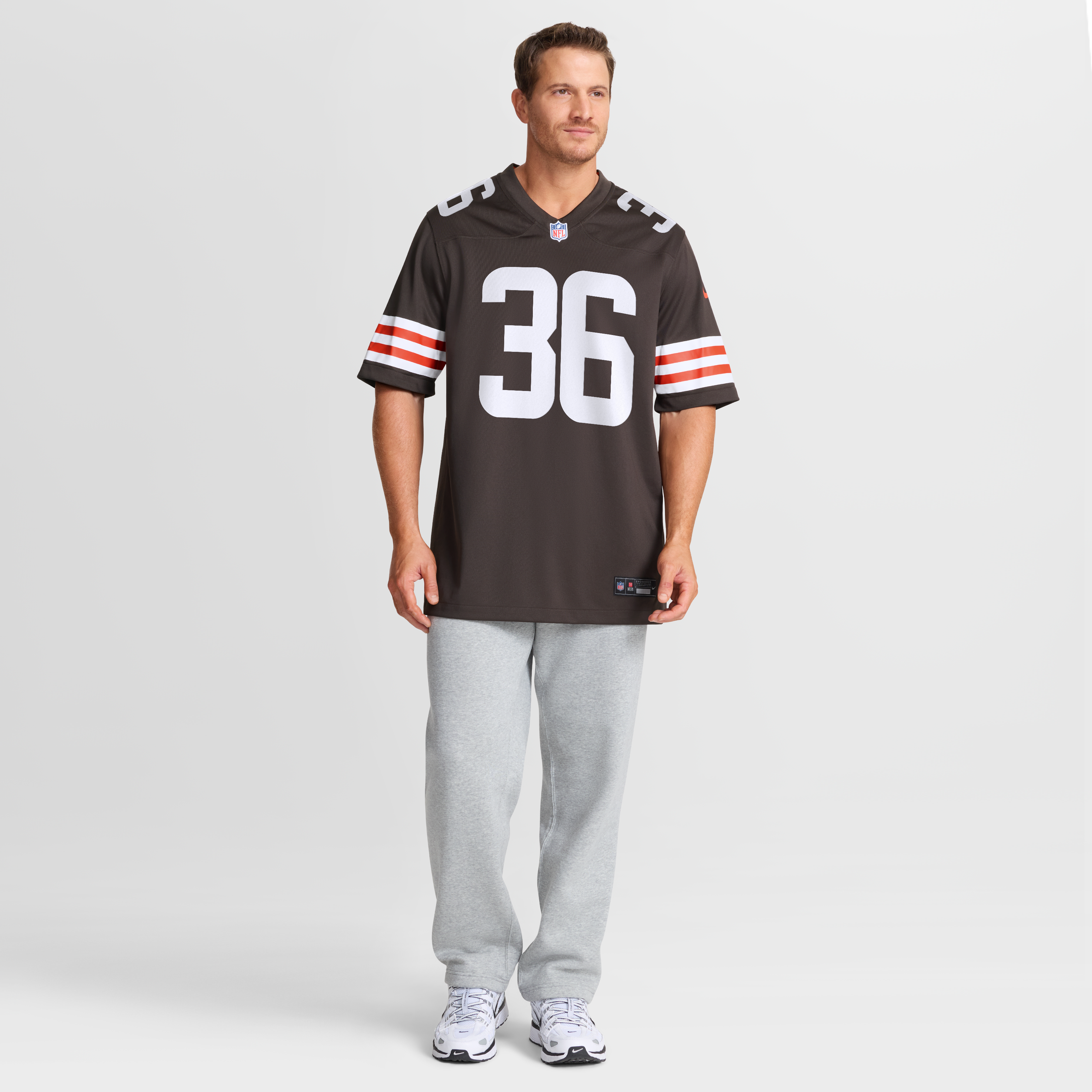 Maillot de match Nike Wes Pahl Brown des Cleveland Browns pour homme