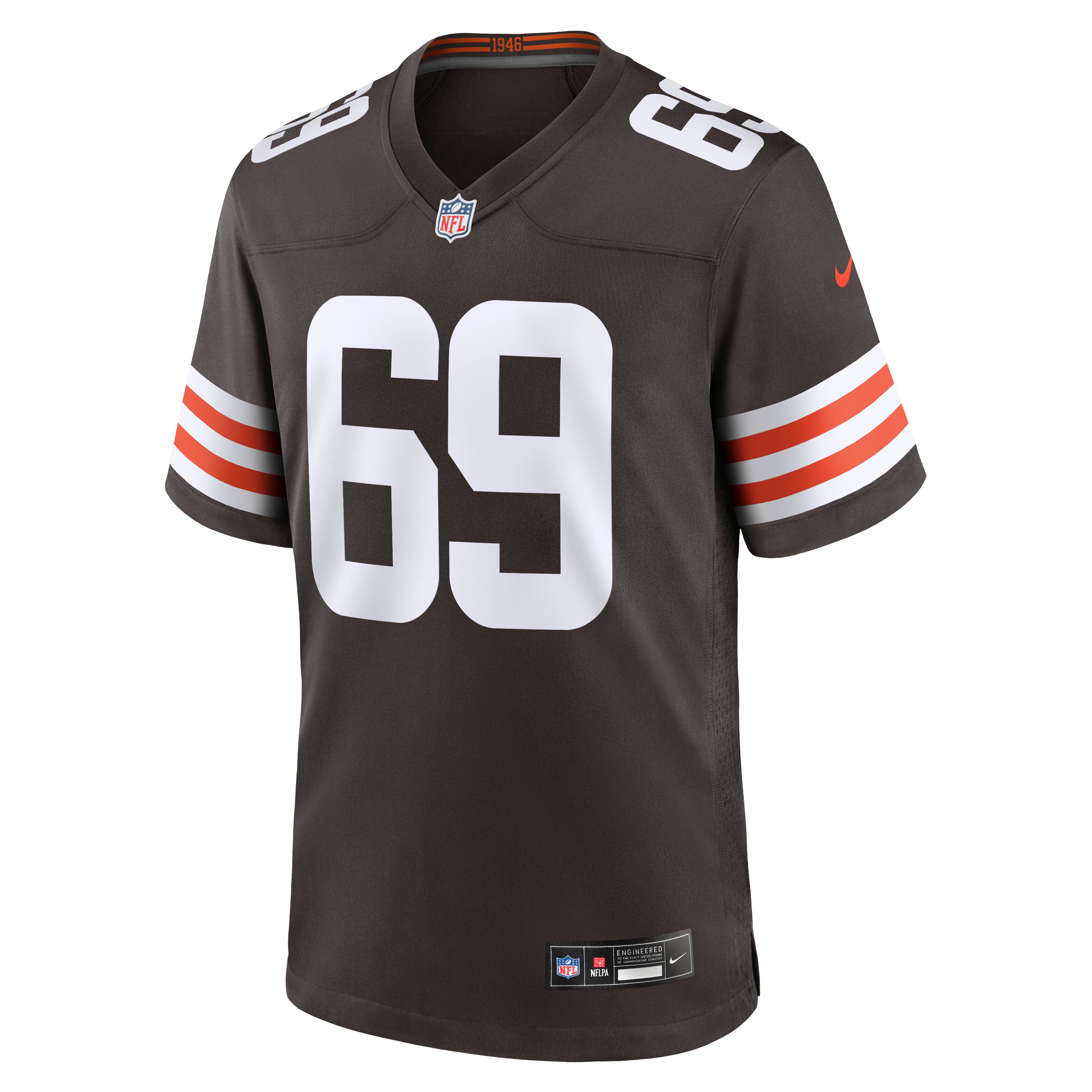 Maillot de match Nike Zion Logue marron des Cleveland Browns pour homme